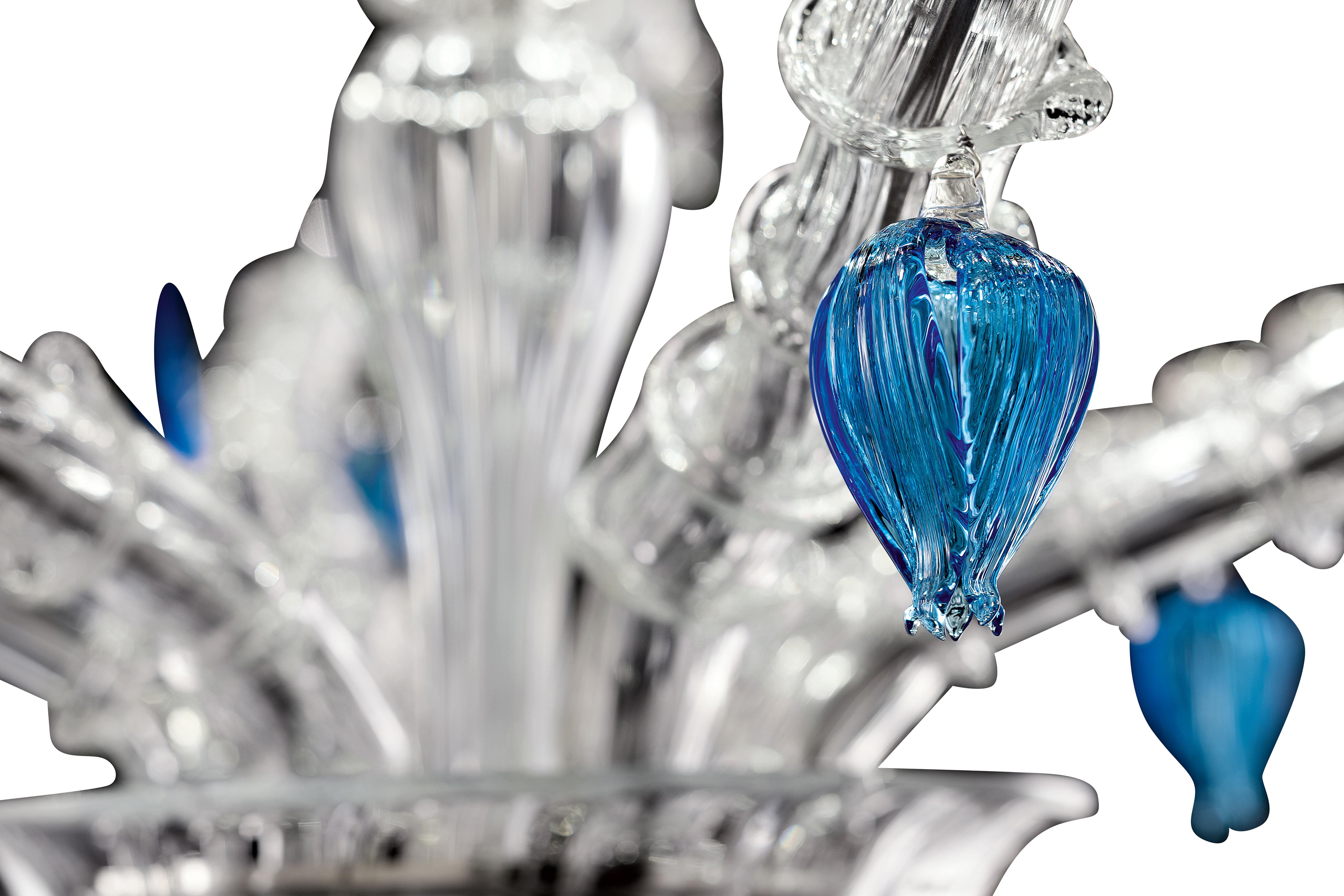 Blue (Crystal/ Bluastro/ Aquamarine_LA) Adonis 7360 13 Chandelier in Glass, by Marcel Wanders from Barovier&Toso 3