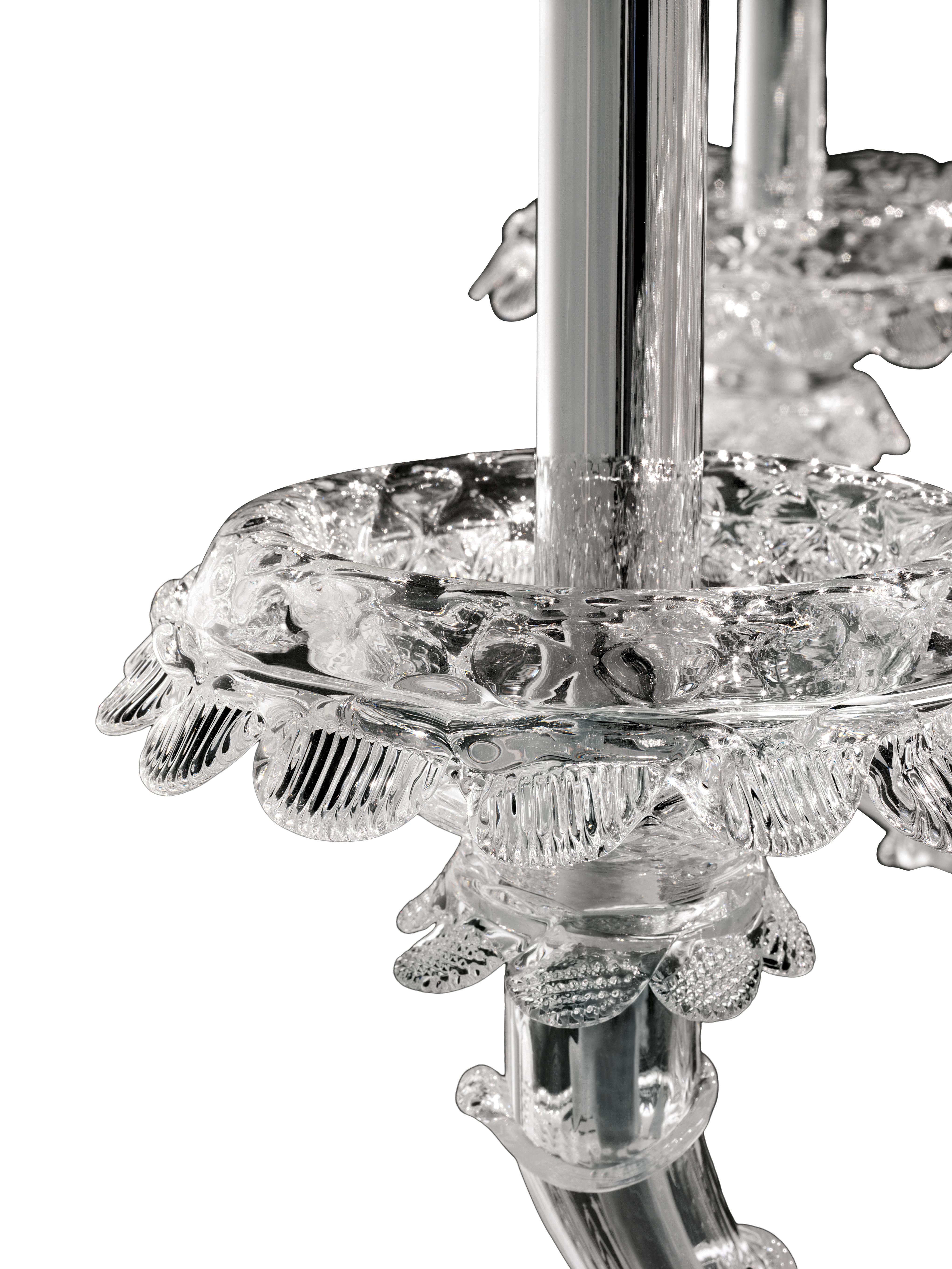 4604 12 Kronleuchter aus Muranoglas, von Barovier&Toso,Clear (Crystal_CC) 2