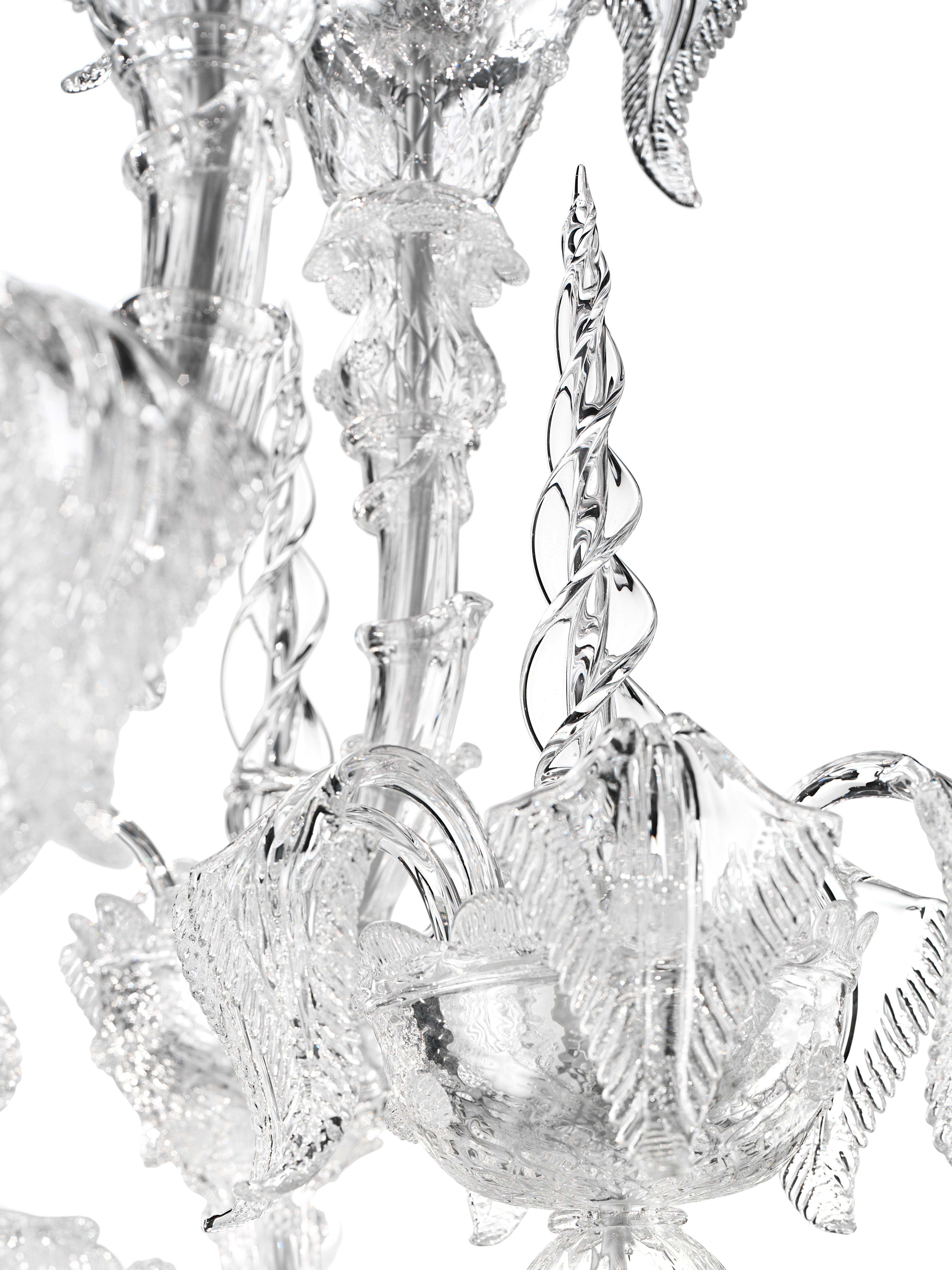 Clear (Crystal_CC) 4604 12 Chandelier in Murano Glass, by Barovier&Toso 3