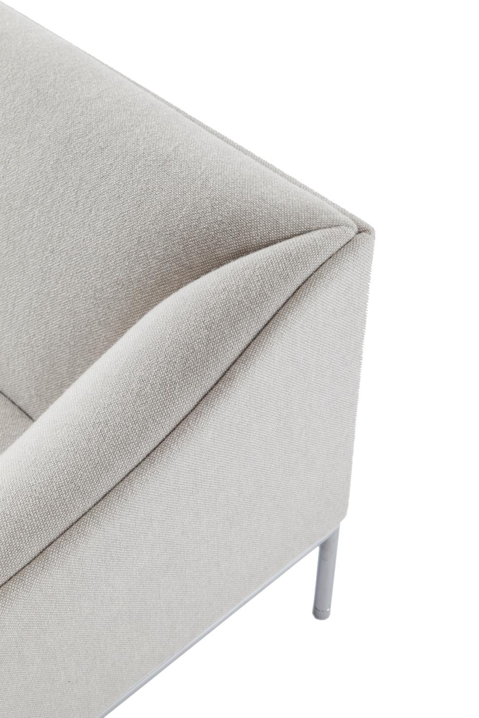 Beige (Hero - 800) Cappellini High Time Two-Seat Sofa in Fabric or Leather by Christophe Pillet 3