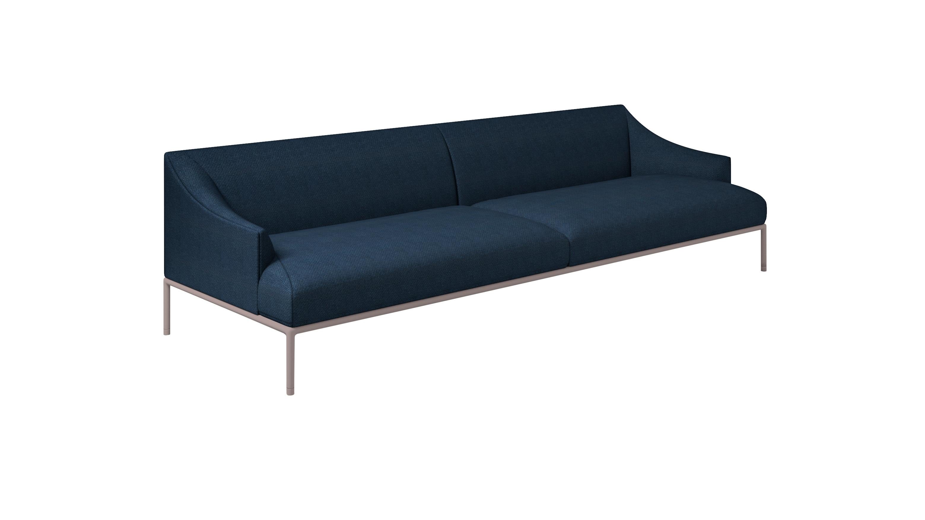 For Sale: Blue (Hero - 812) Cappellini High Time Three-Seat Sofa in Fabric or Leather by Christophe Pillet 2