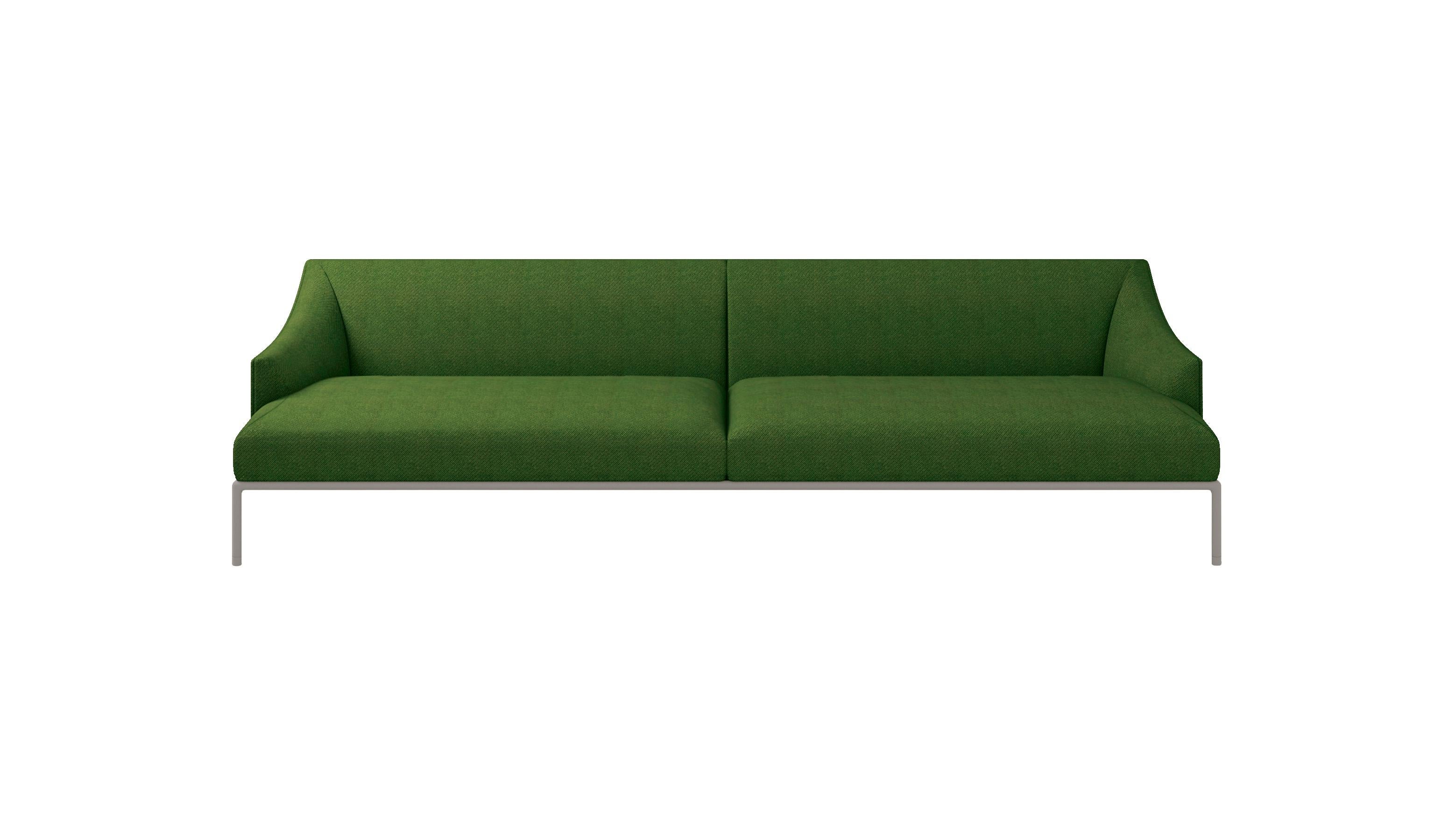 For Sale: Green (Hallingdal 2 960) Cappellini High Time Three-Seat Sofa in Fabric or Leather by Christophe Pillet