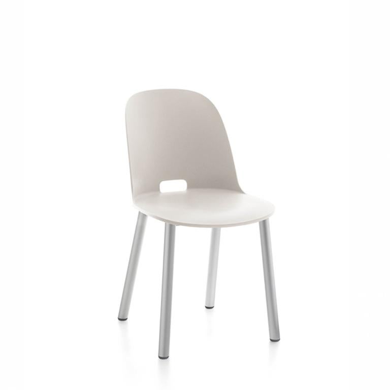For Sale: White (Alfi White) Emeco Alfi High Back Chair with Aluminum Frame by Jasper Morrison