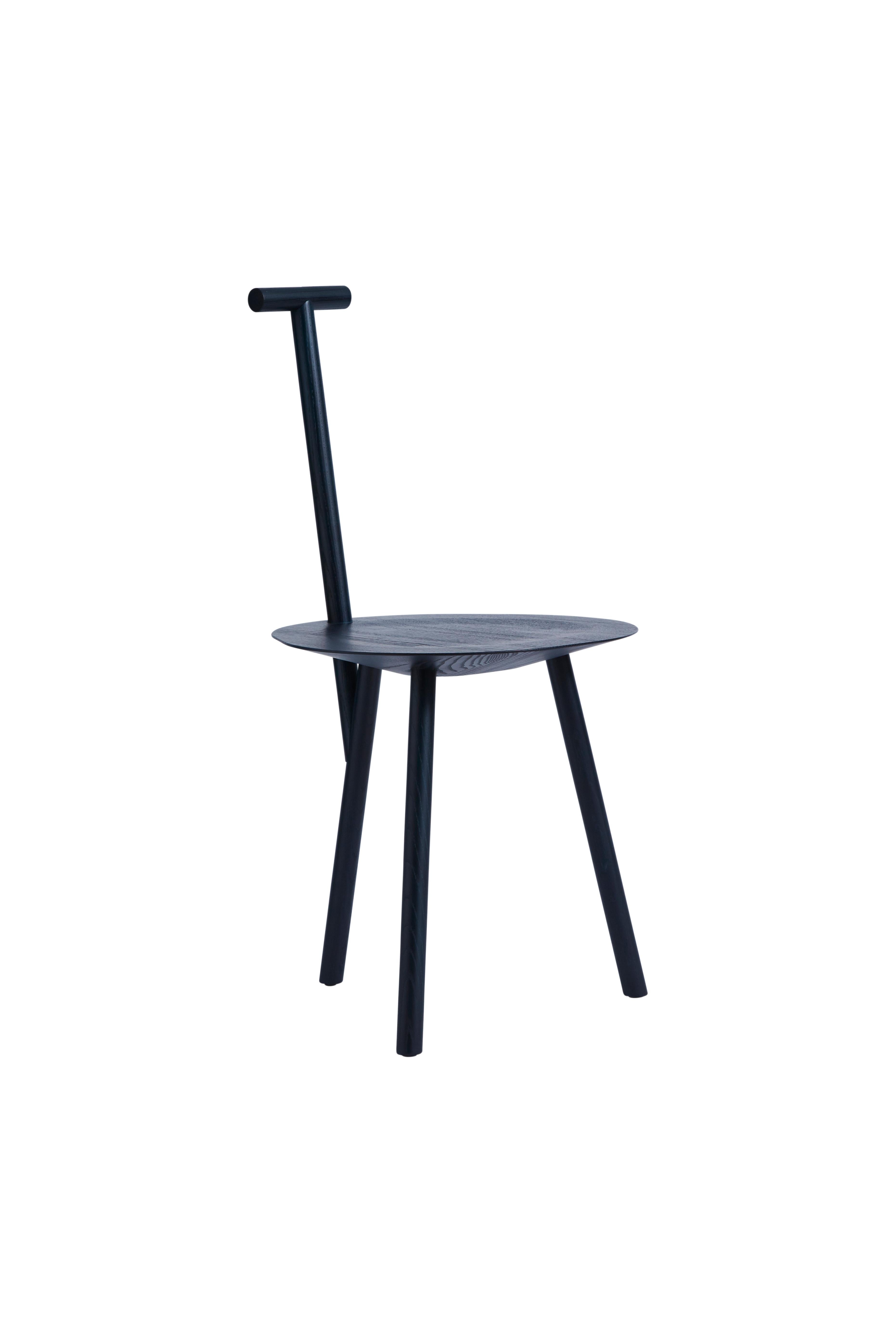 For Sale: Blue (Navy Blue) Spade Ashwood Corner Chair by Faye Toogood