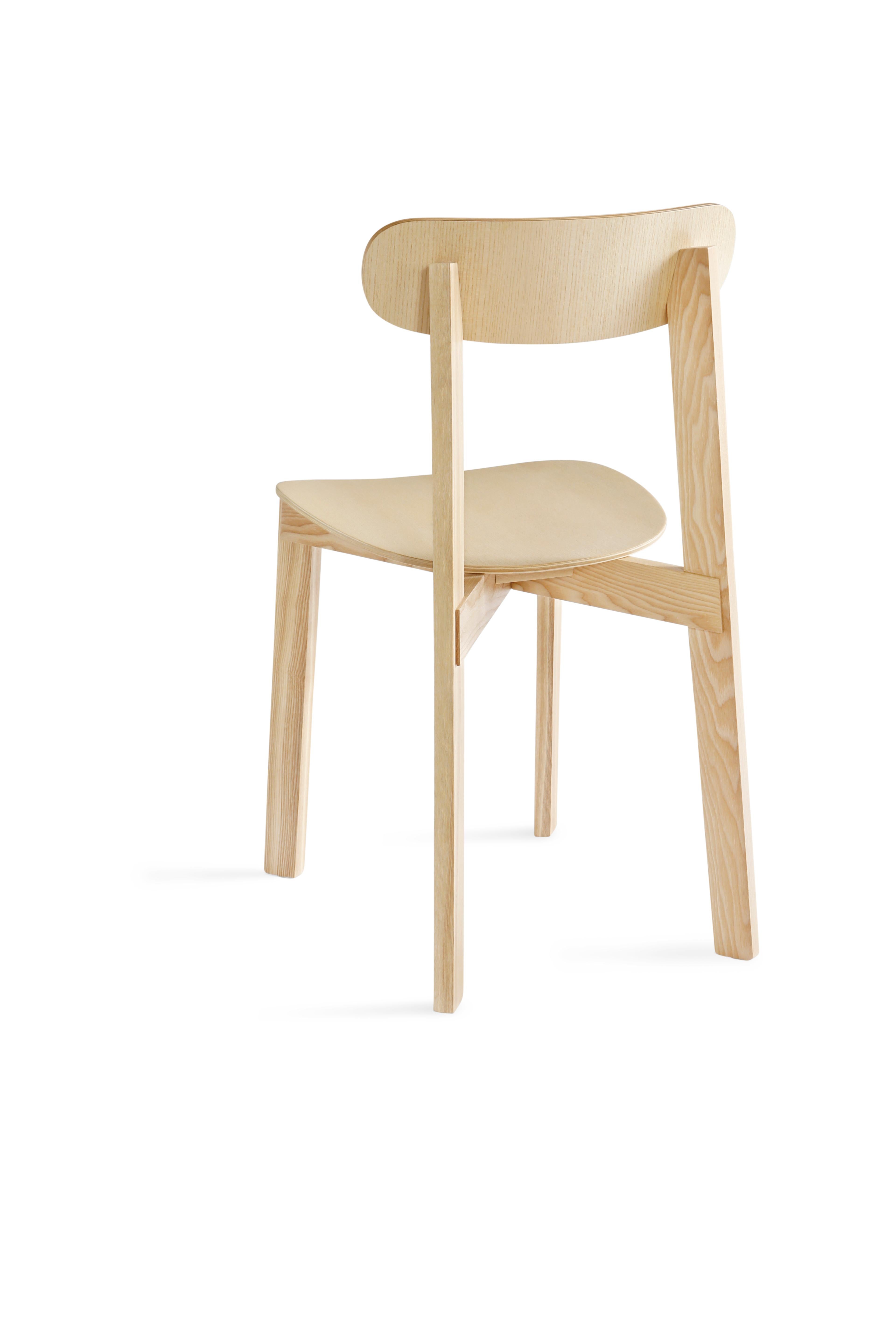 For Sale: Brown (Natural Ash) Bondi Stackable Dining Chair in Ashwood 2