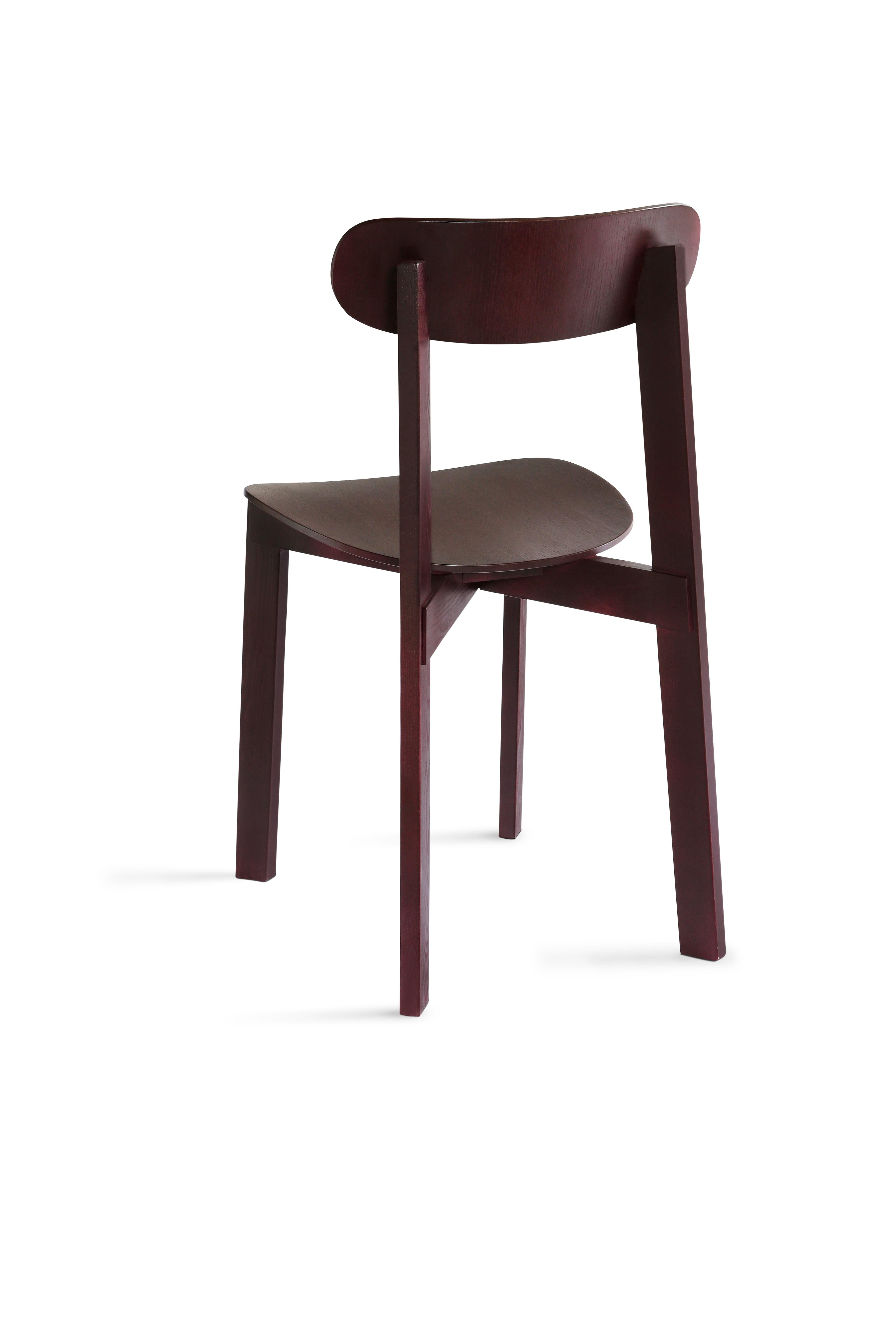 For Sale: Purple (Fig Purple) Bondi Stackable Dining Chair in Ashwood 2