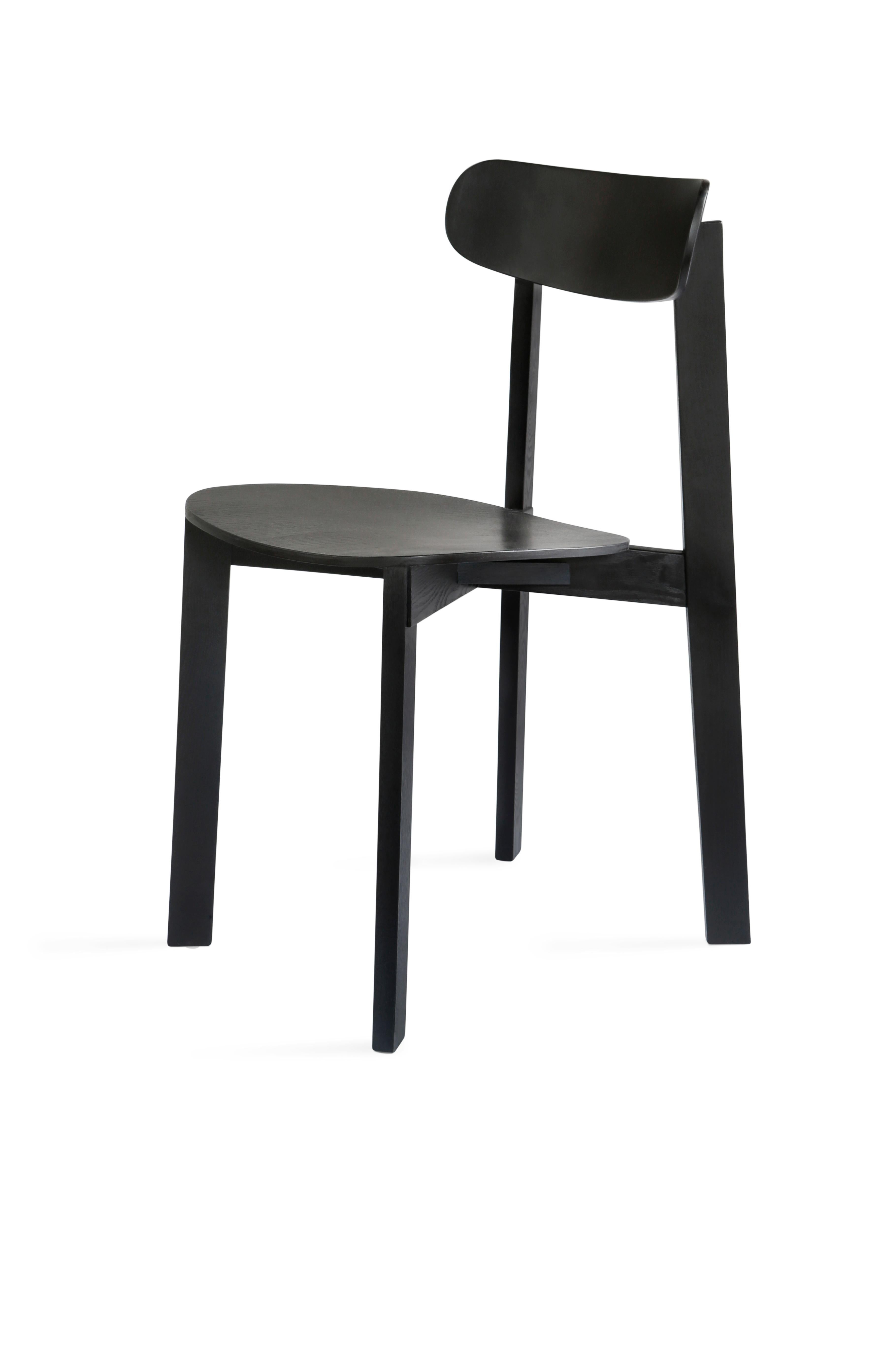 For Sale: Black Bondi Stackable Dining Chair in Ashwood
