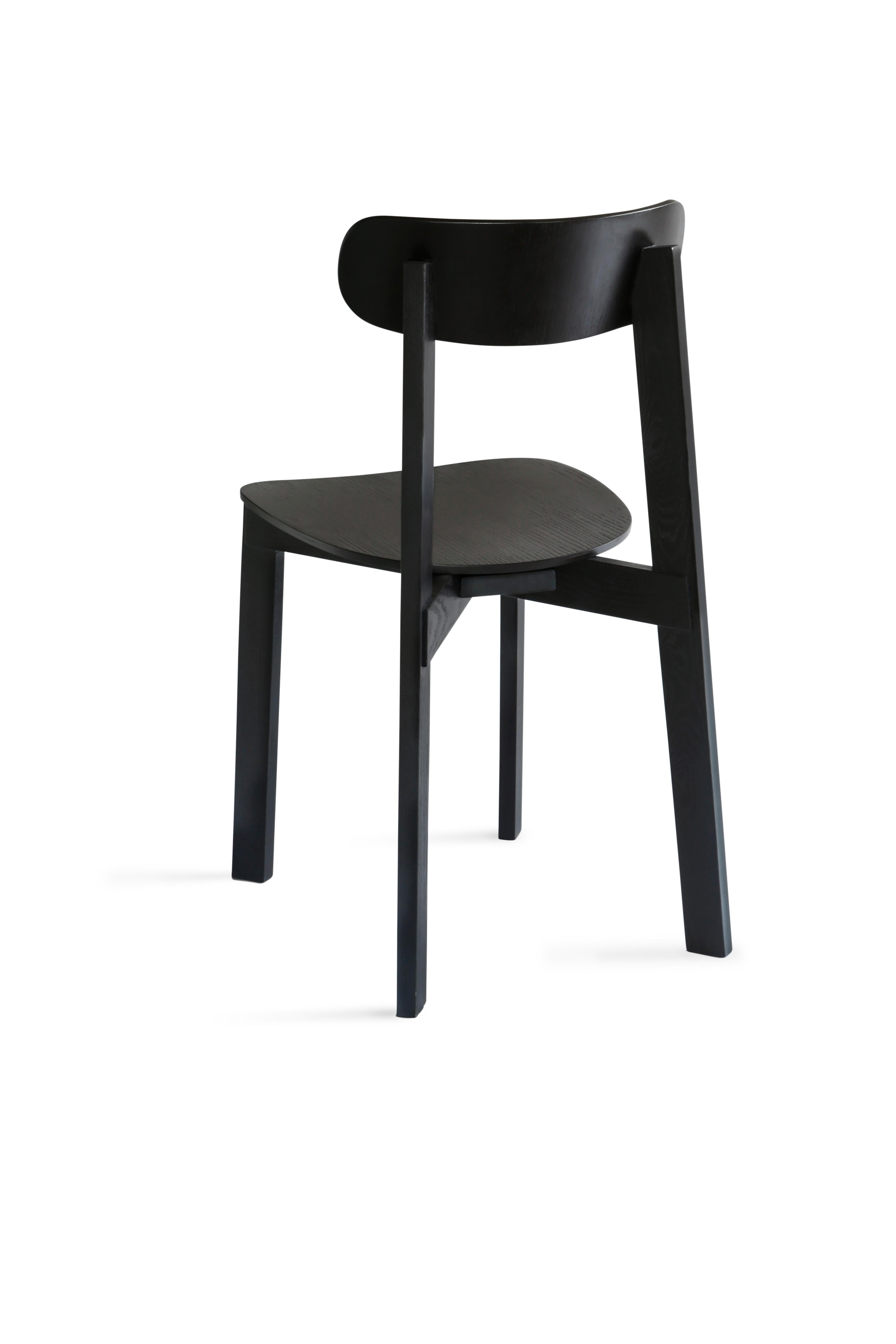 For Sale: Black Bondi Stackable Dining Chair in Ashwood 2