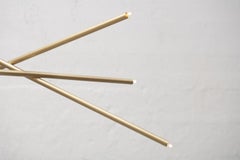 5-Stick Horizontal Chandelier in Brass by Cam Crockford