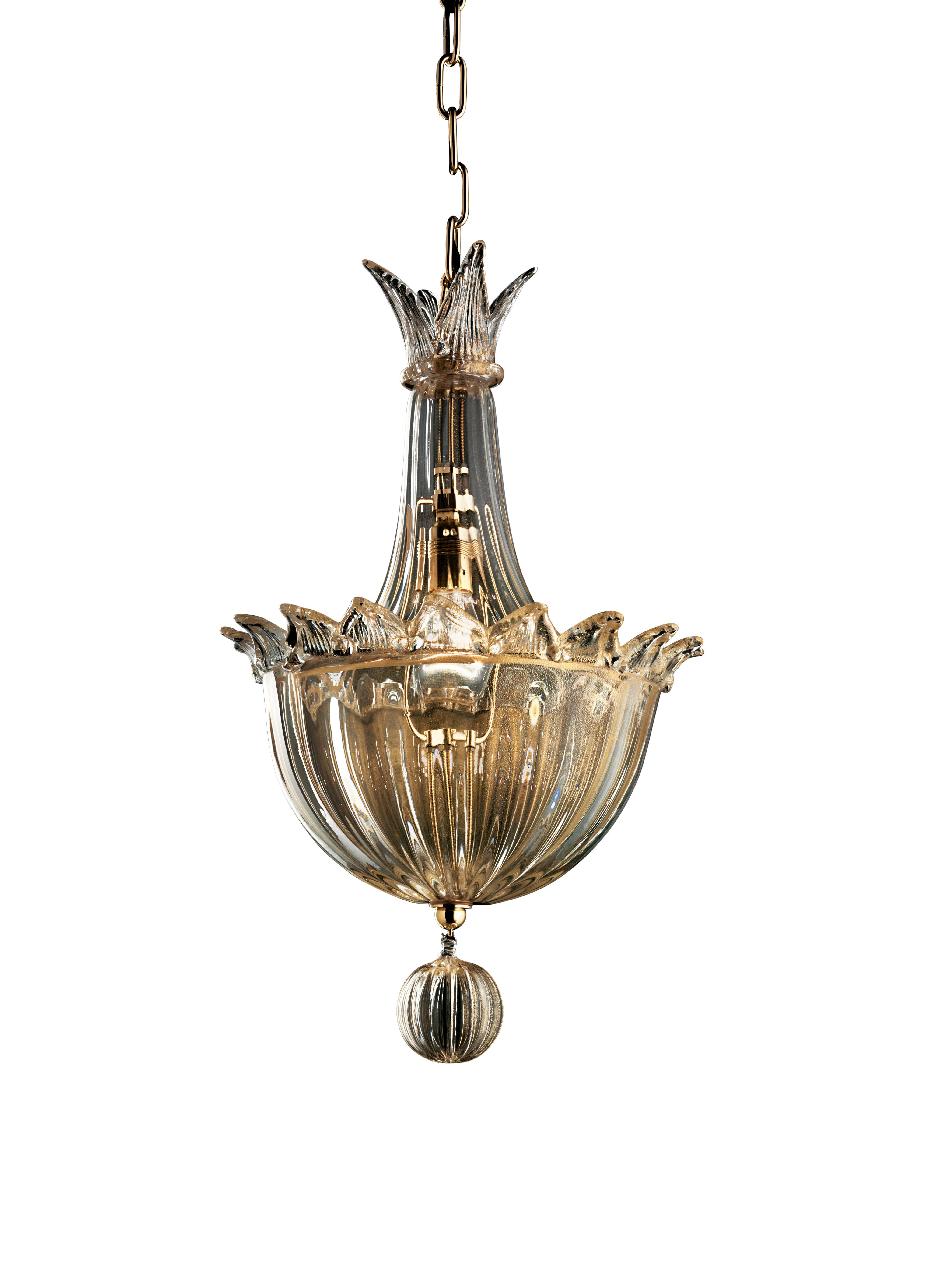 Hängeleuchte 4428 von Fanali Veneziani aus Glas, von Barovier&Toso, Gold(Gold_OO)