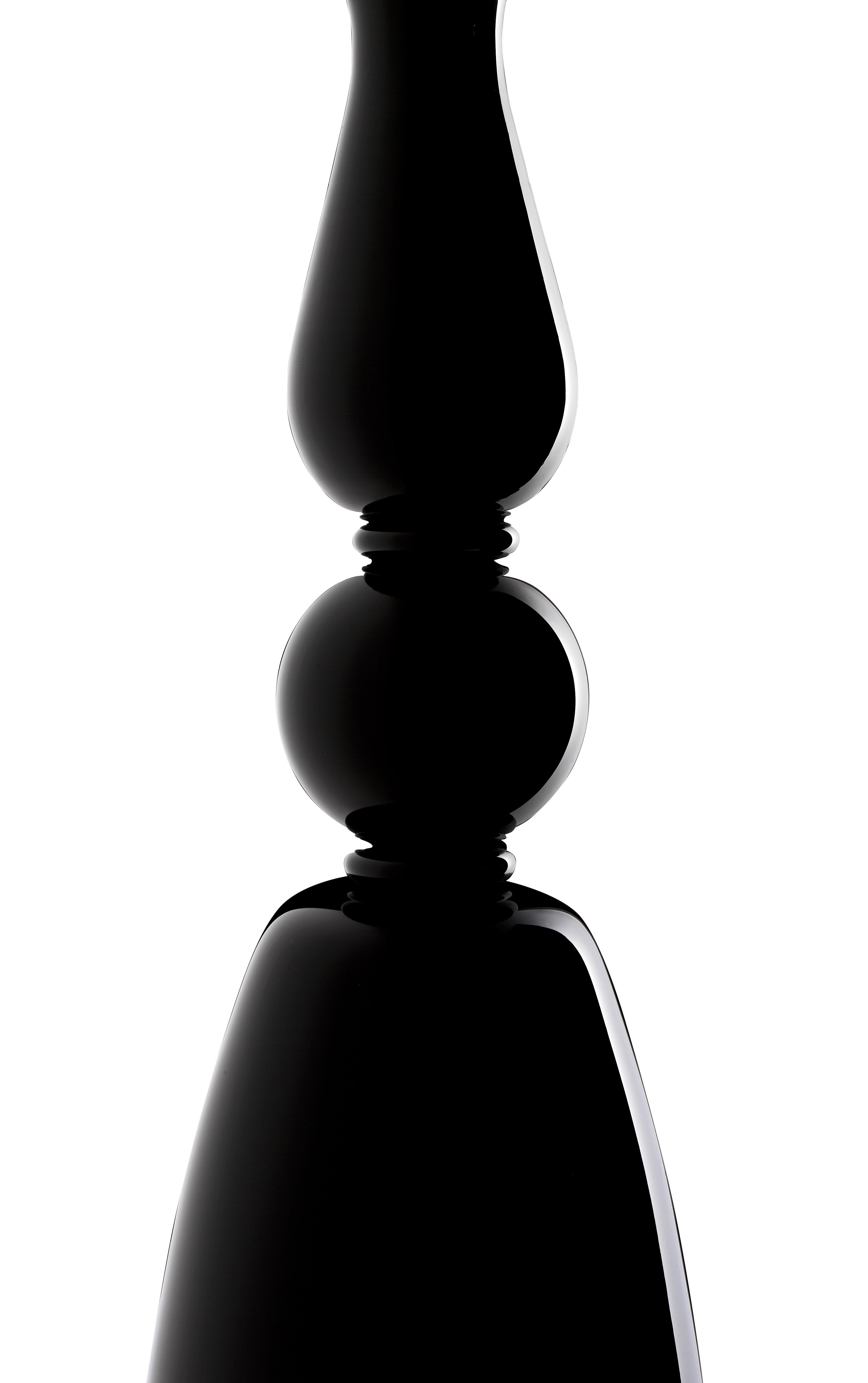 Black (Black_NN) Palladiano 5600 12 Chandelier in Glass, by Barovier&Toso