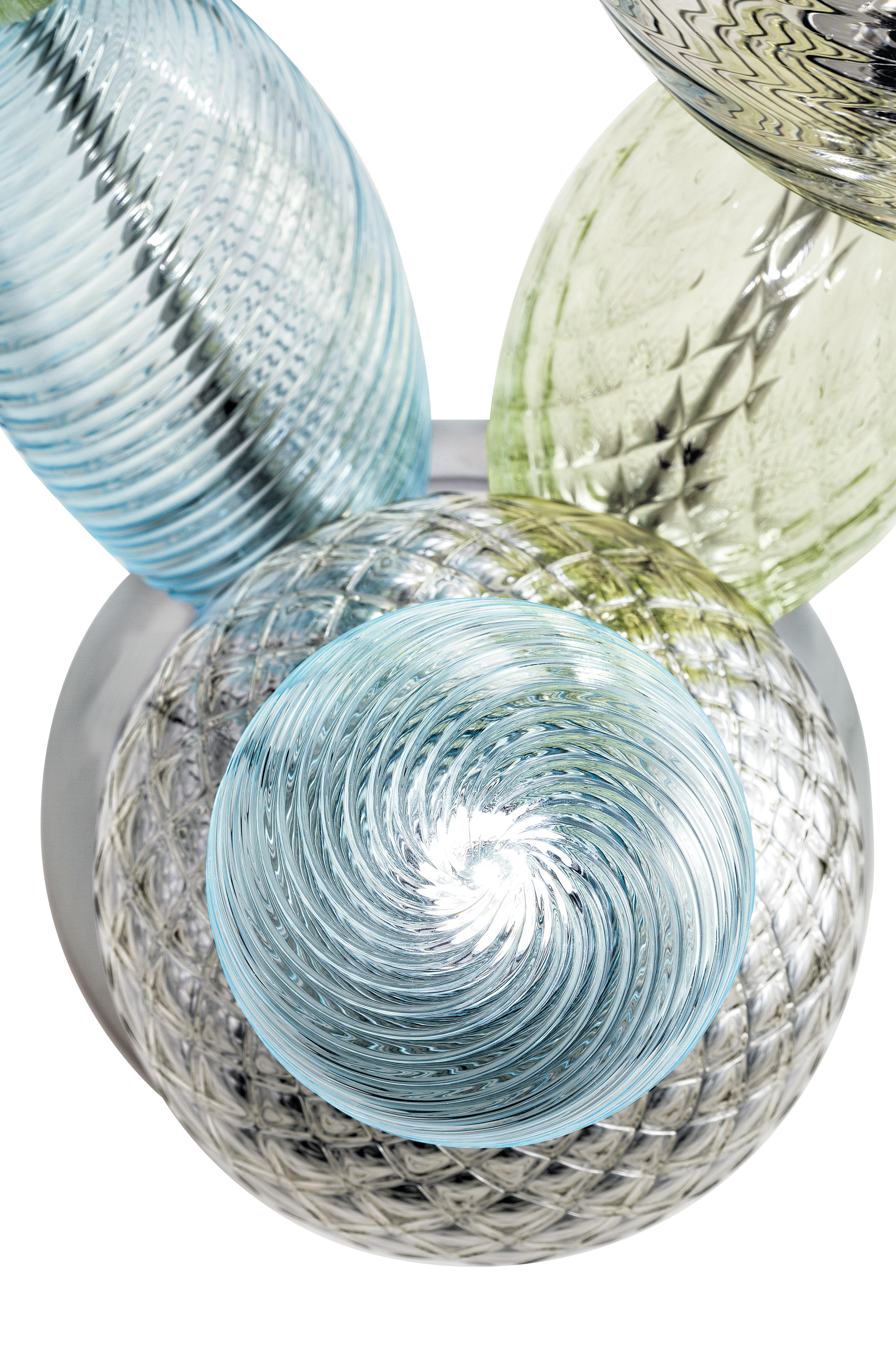 Multi (Crystal / Liquid Citron / Aquamarine / Grey / White_WZ) Perseus 7314 Table Lamp in Glass, by Marcel Wanders 2