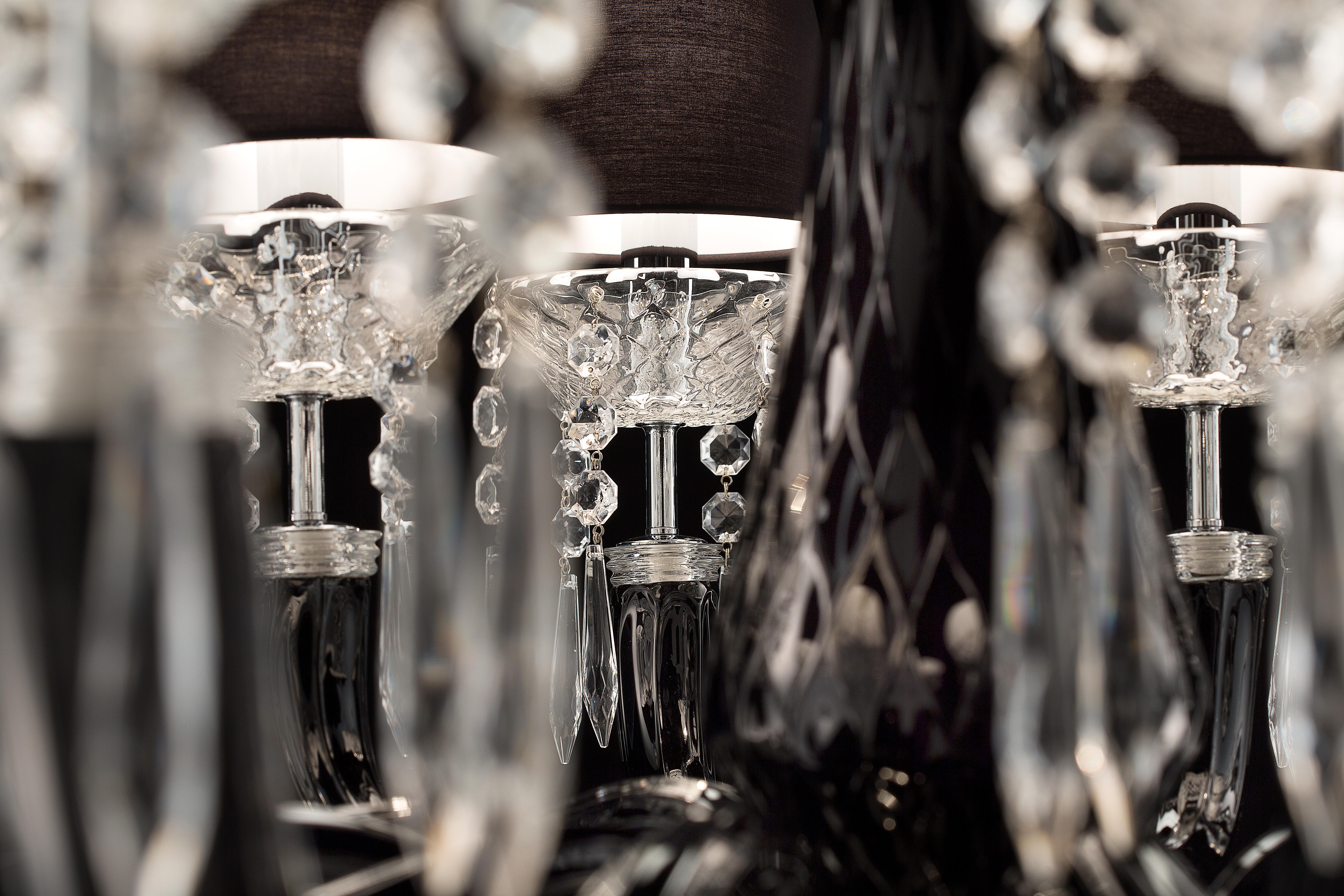 Black (Black_NN) President 5695 14 Chandelier in Glass with Black Shade, by Barovier&Toso 3