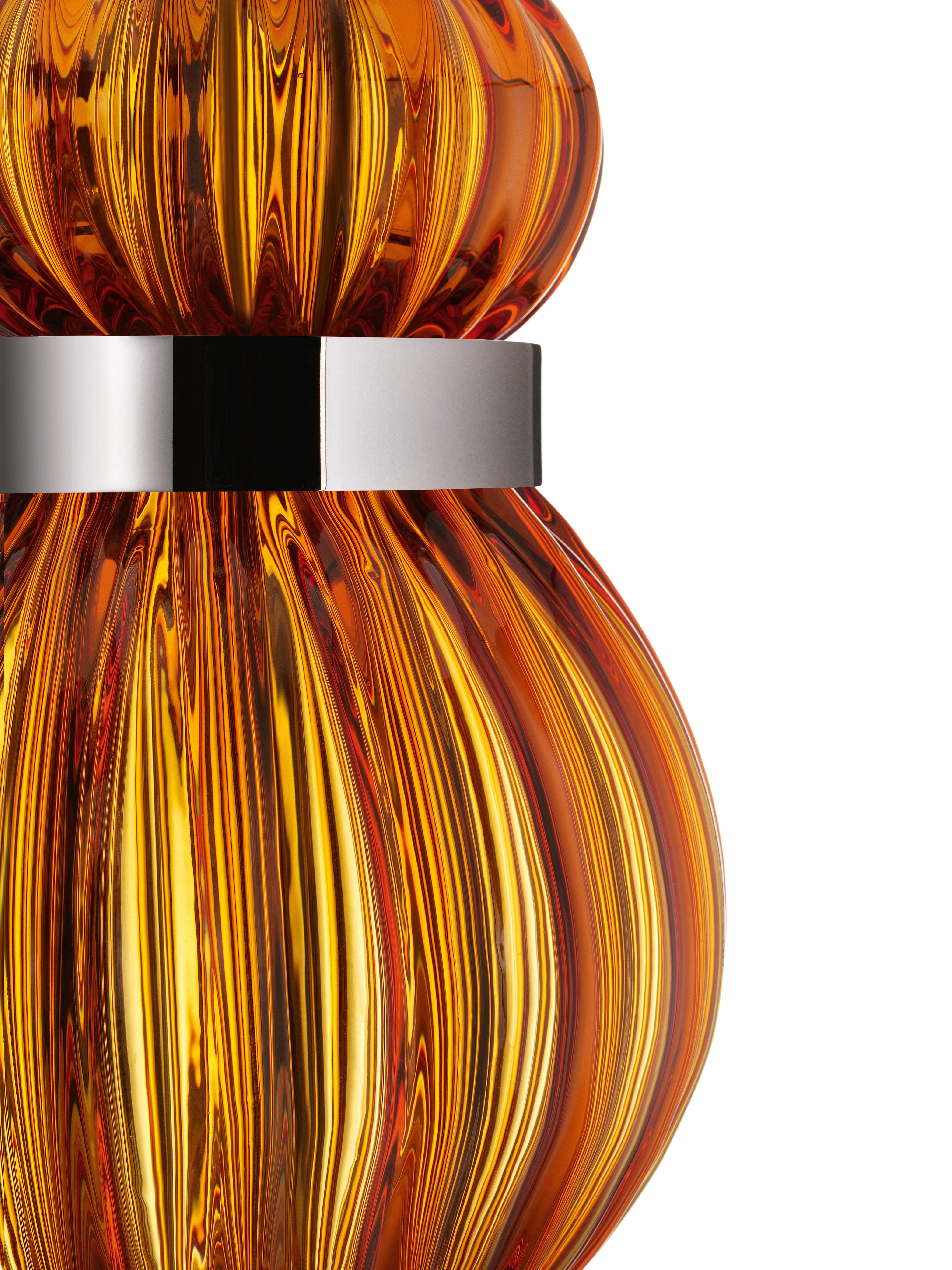 Orange (Caramel_CA) Medina 5683 Wall Sconce in Glass with Brown Shade by, Barovier&Toso 3