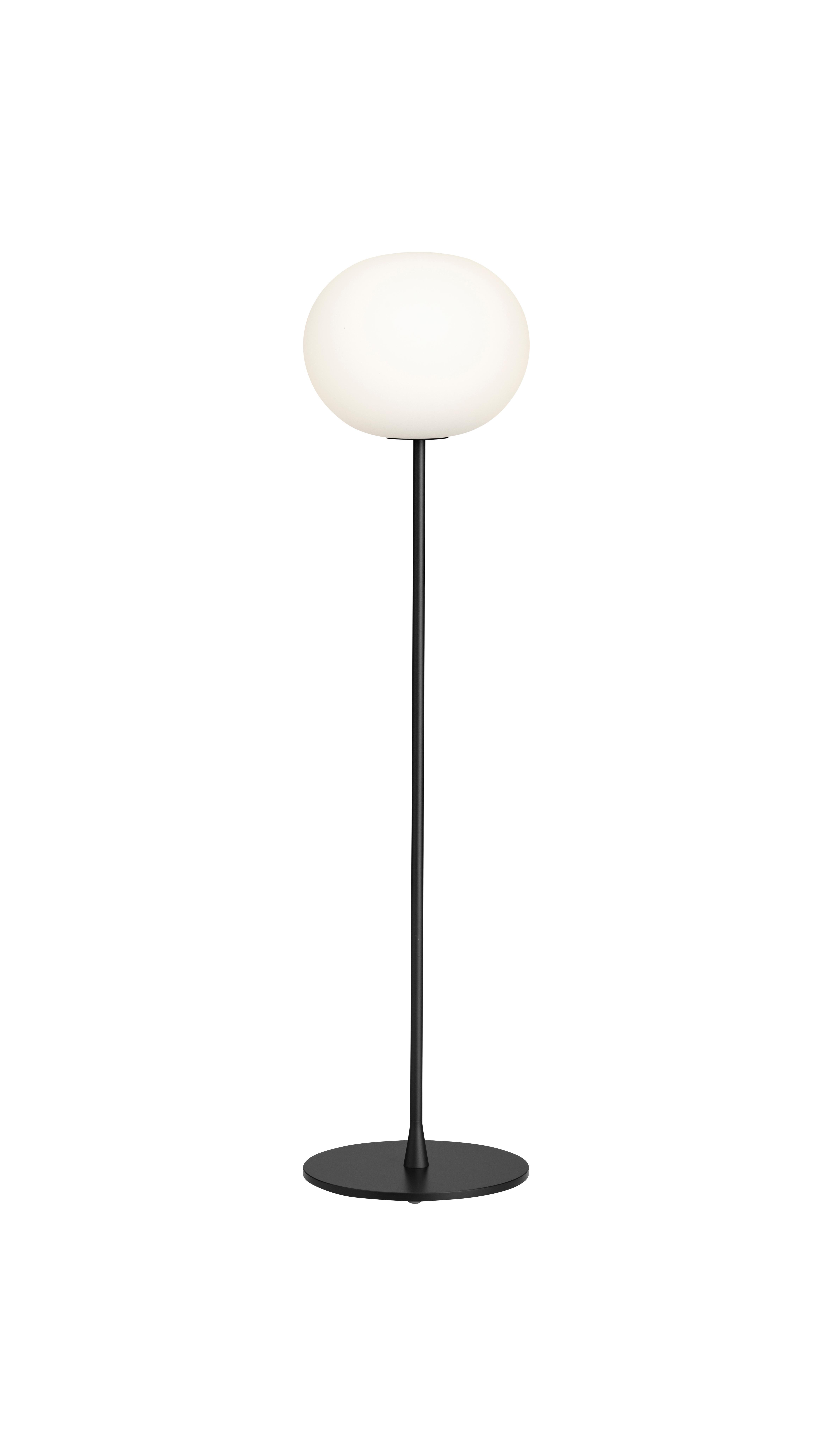 En vente : Black (Matte Black) Petit lampadaire FLOS Glo Ball F1 en verre et acier, de Jasper Morrison 2