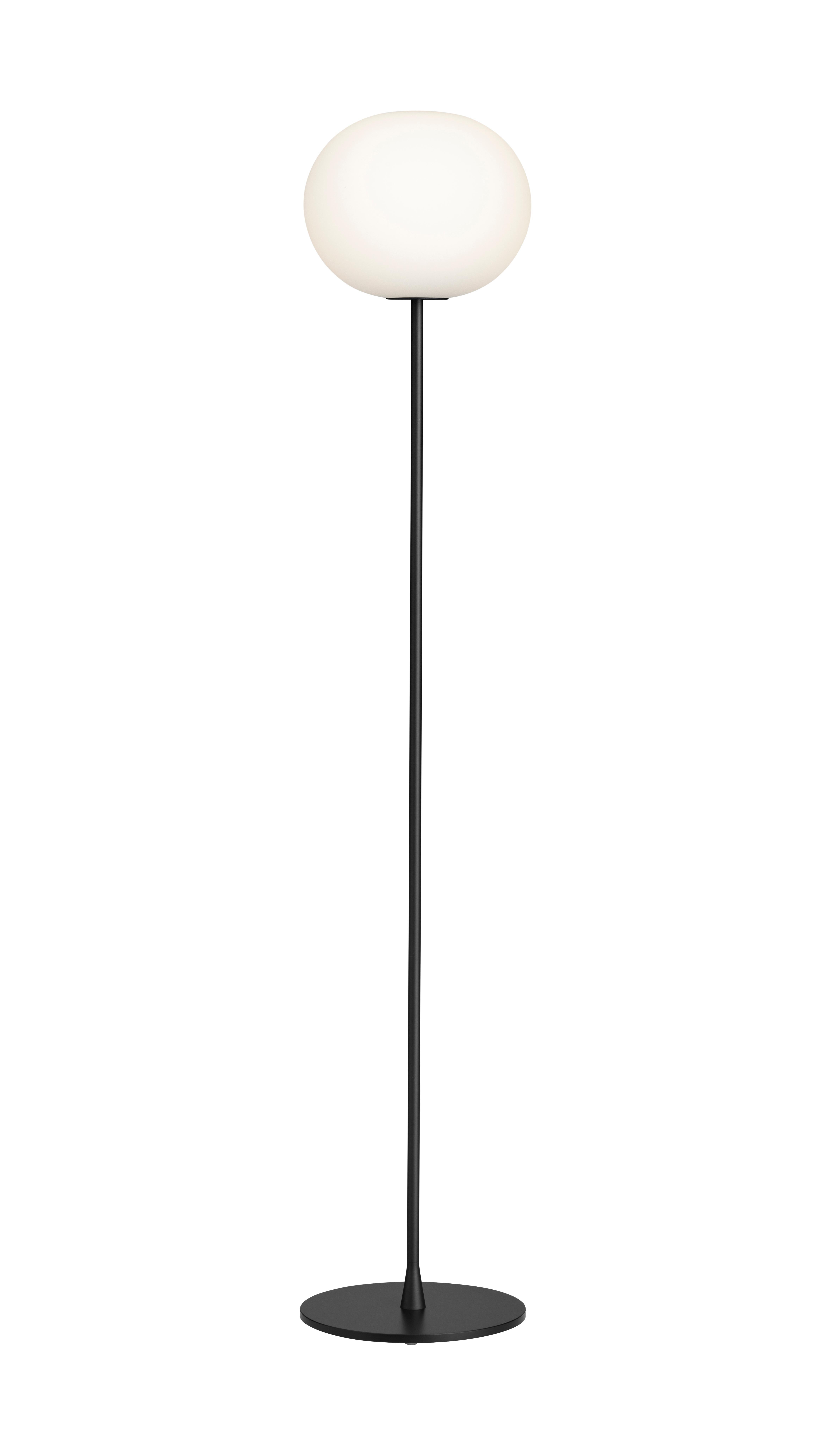 For Sale: Black (Matte Black) Flos Medium Glo Ball F2 Floor Lamp in Glass and Steel, by Jasper Morrison 3