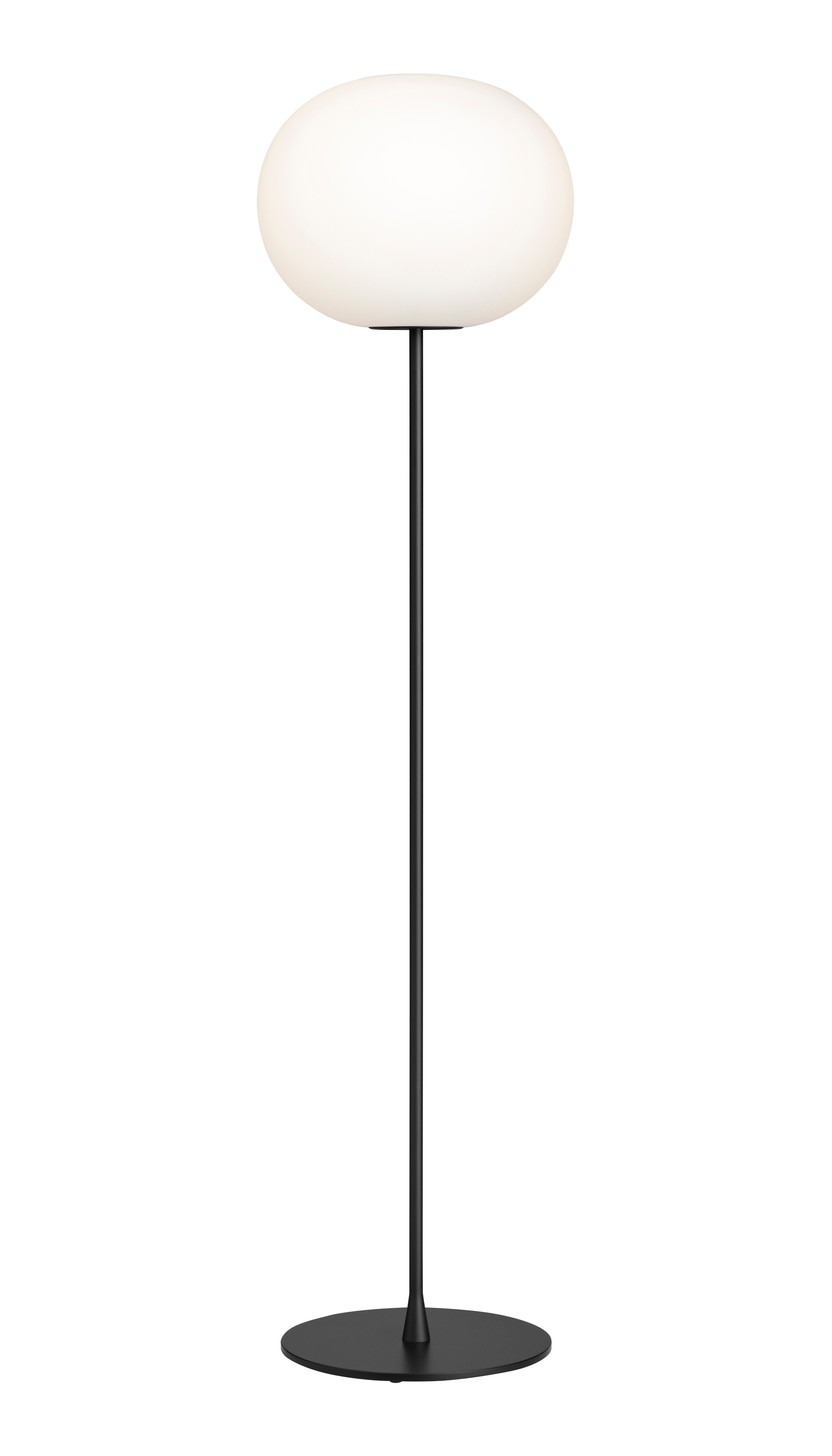 For Sale: Black (Matte Black) Flos Large Glo Ball F3 Floor Lamp in Glass and Steel, by Jasper Morrison 2