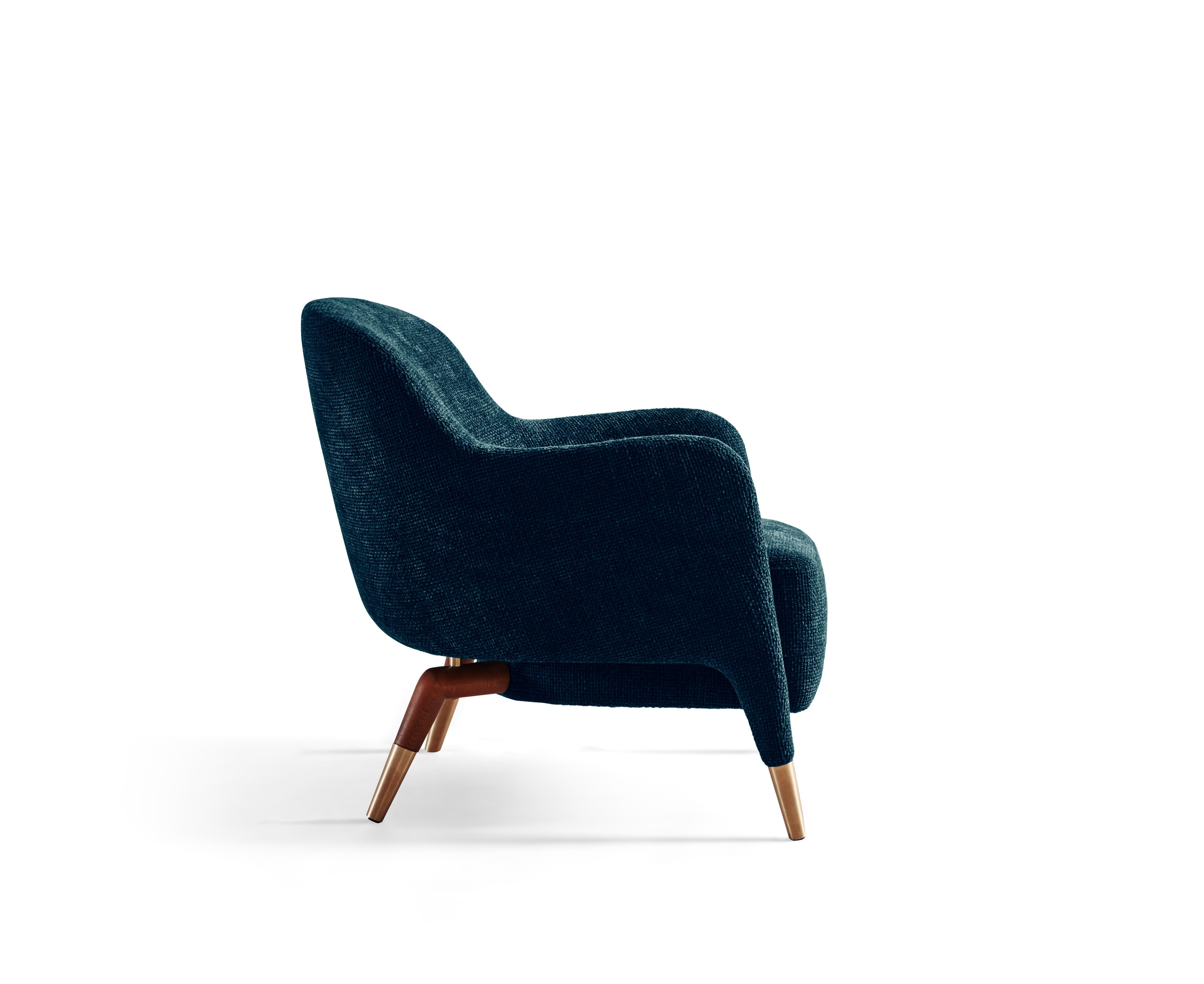 Blue (W6281_Blue) Armchair in Velvet Molteni&C by Gio Ponti Design D.151.4 - made in Italy 3