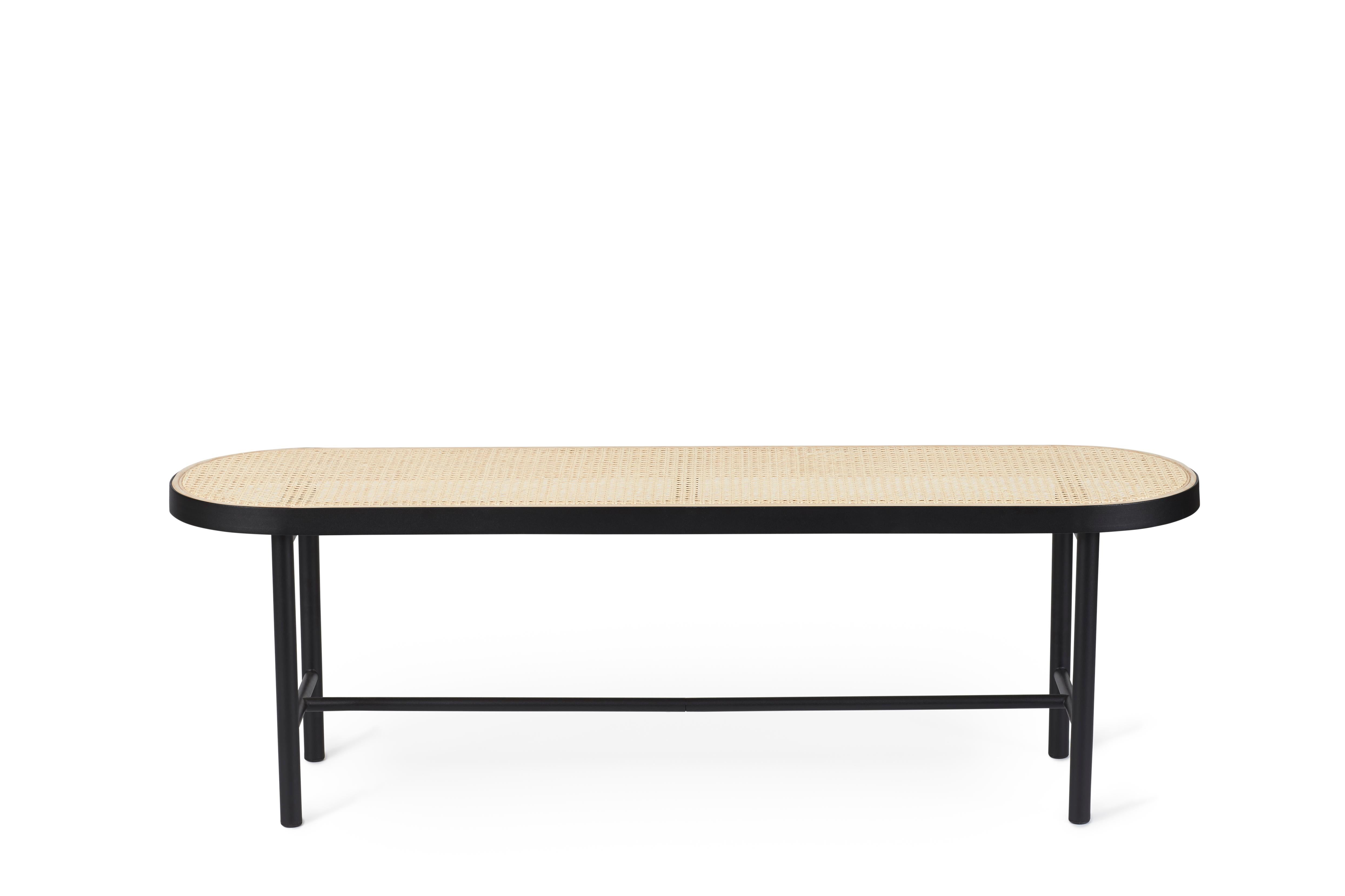For Sale: Black (Cane / Black) Be My Guest Bench, by Charlotte Høncke from Warm Nordic 2