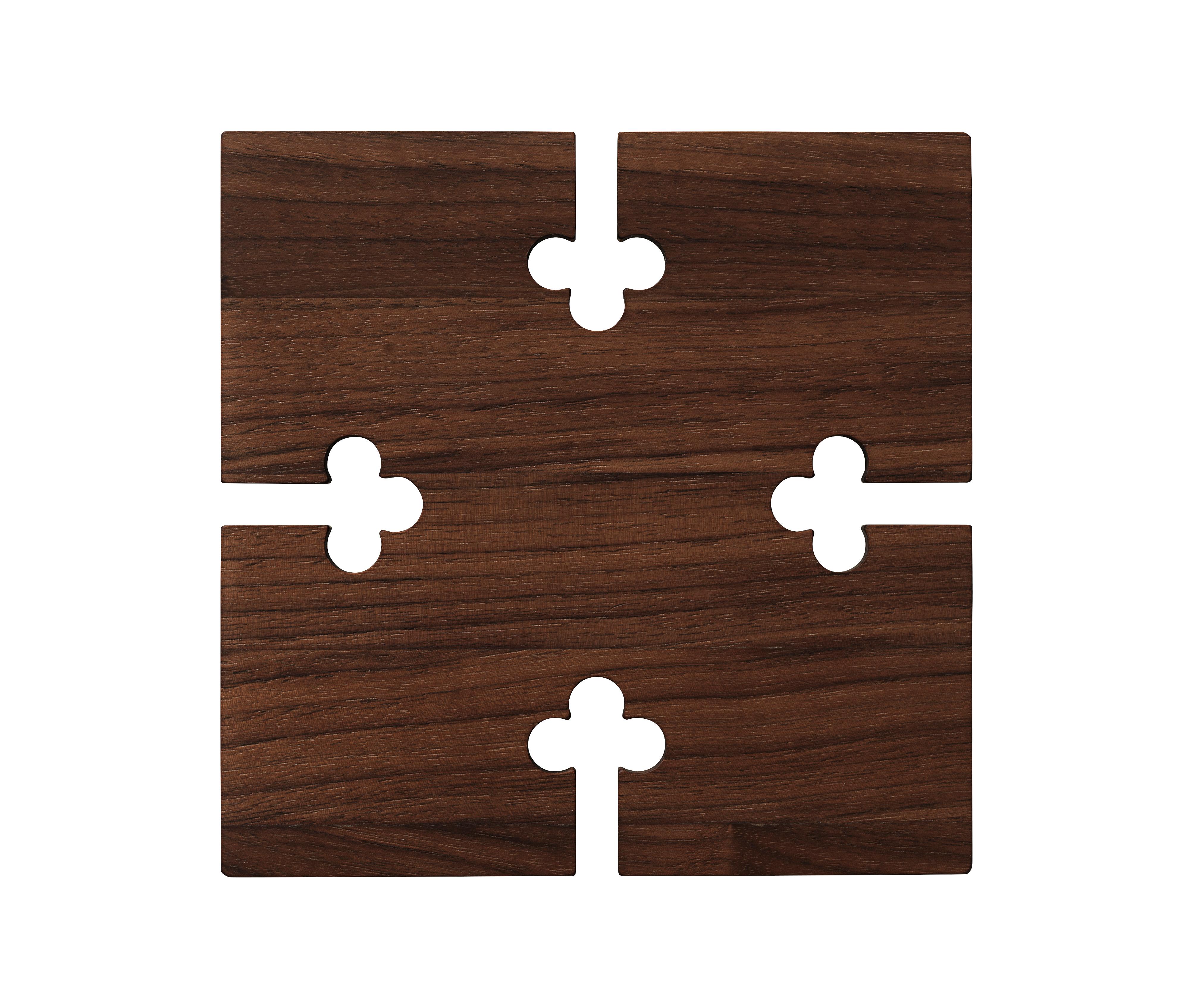 For Sale: Brown (Walnut) Gourmet Square Wood Trivet, by Gunnar Cyren from Warm Nordic