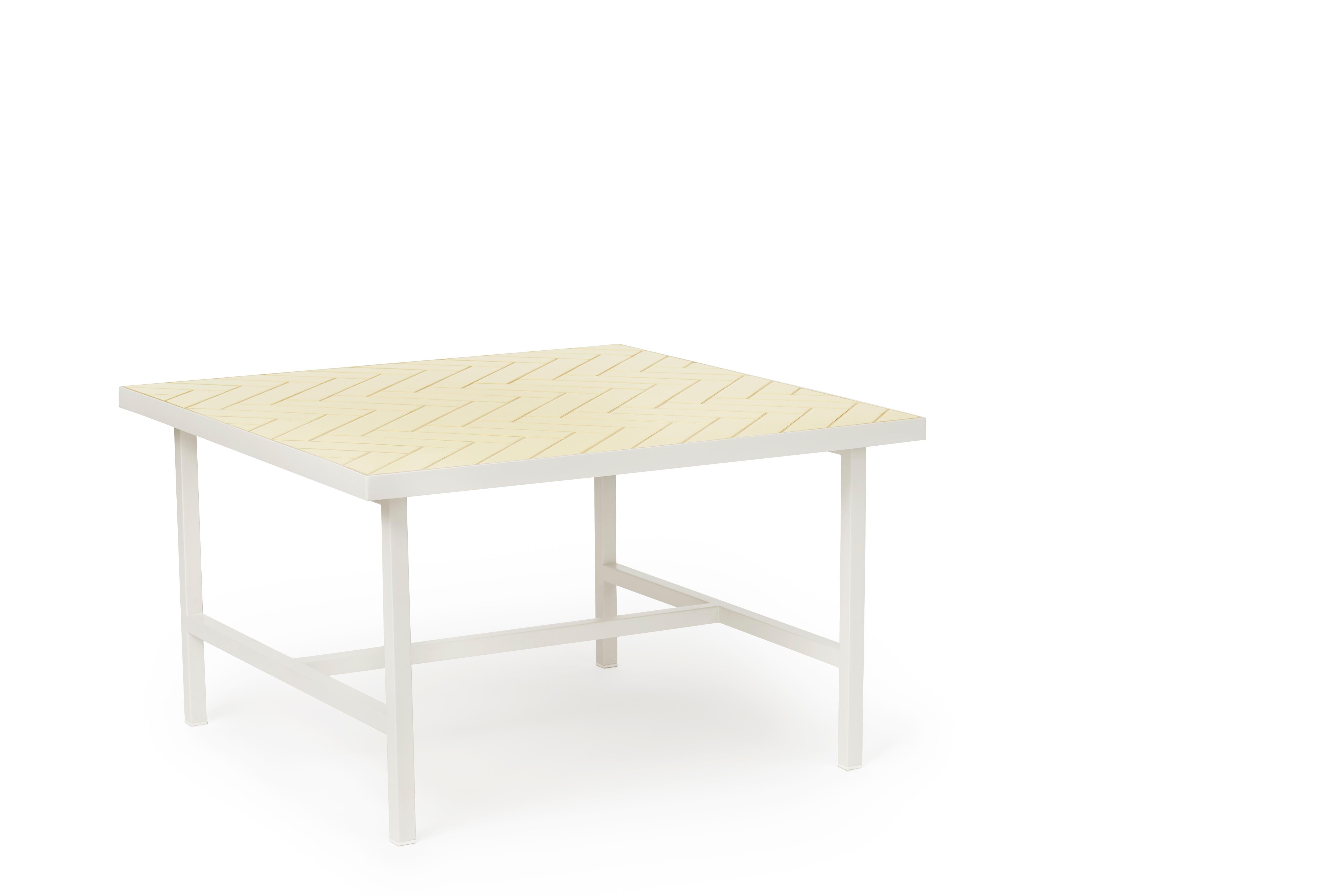 For Sale: Yellow (Butter yellow) Herringbone Coffee Table, by Charlotte Høncke from Warm Nordic 2