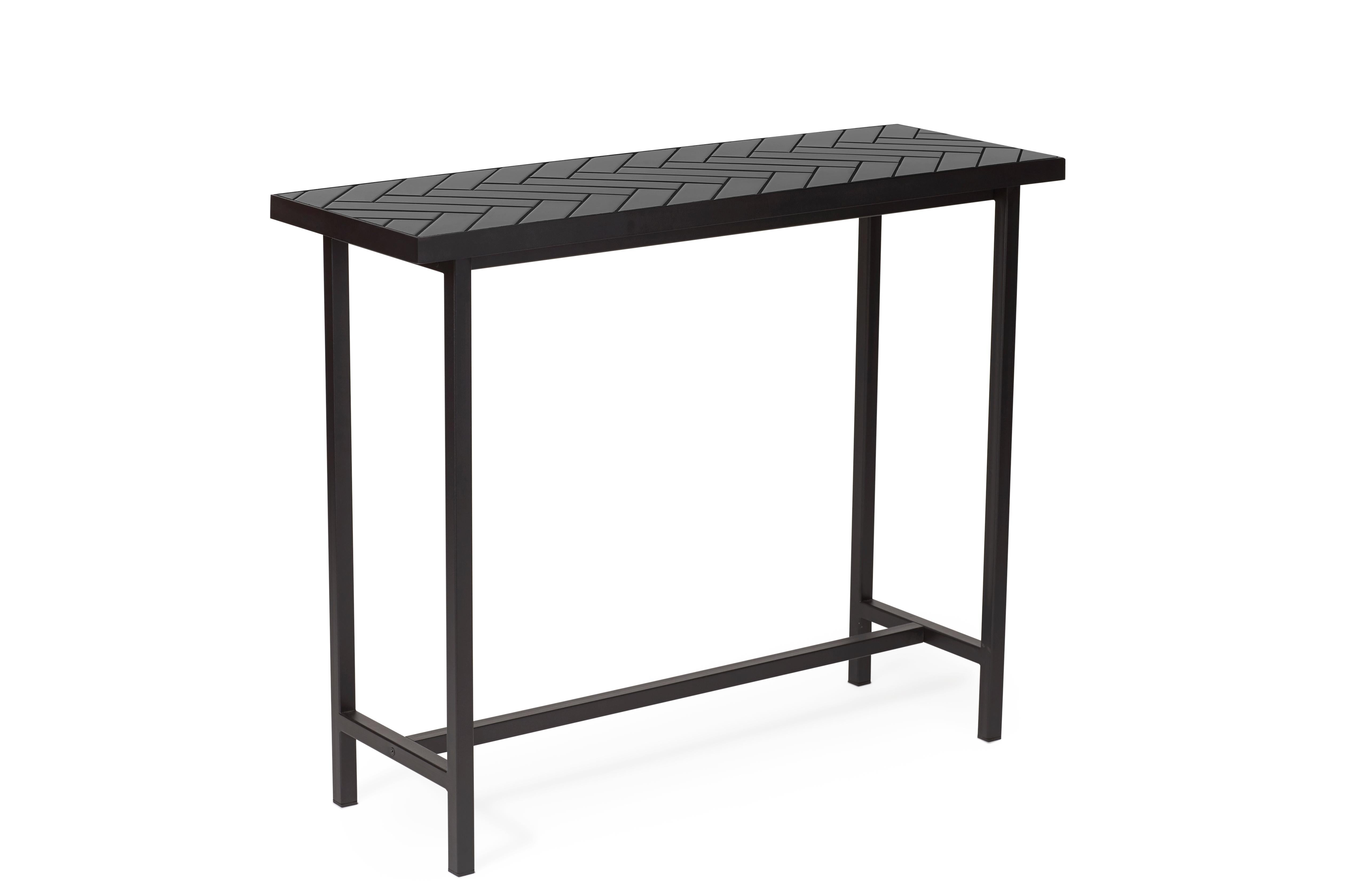 For Sale: Black (Soft black) Herringbone Console Table, by Charlotte Høncke from Warm Nordic 2