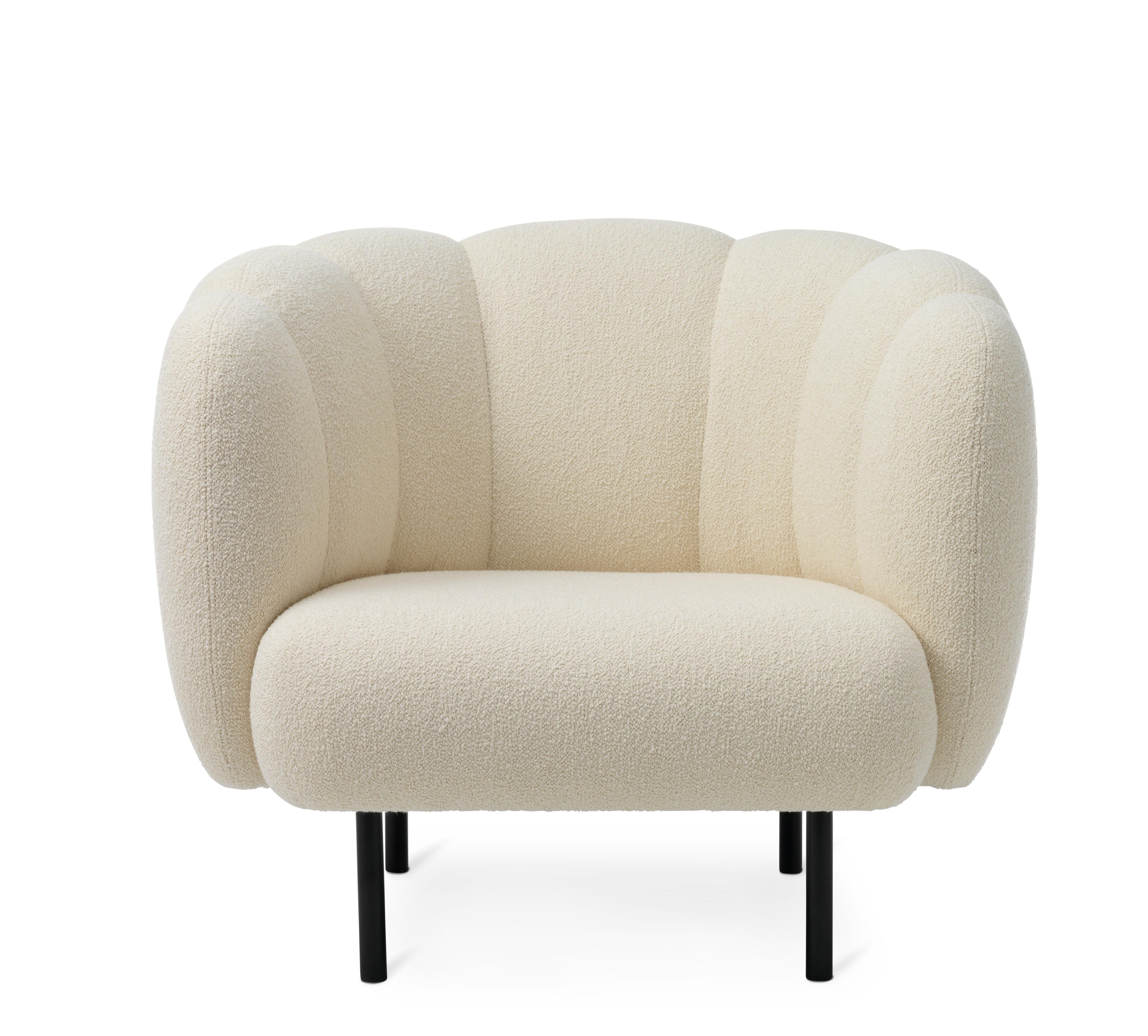 For Sale: White (Barnum 24) Cape Lounge Chair with Stitches, by Charlotte Høncke from Warm Nordic