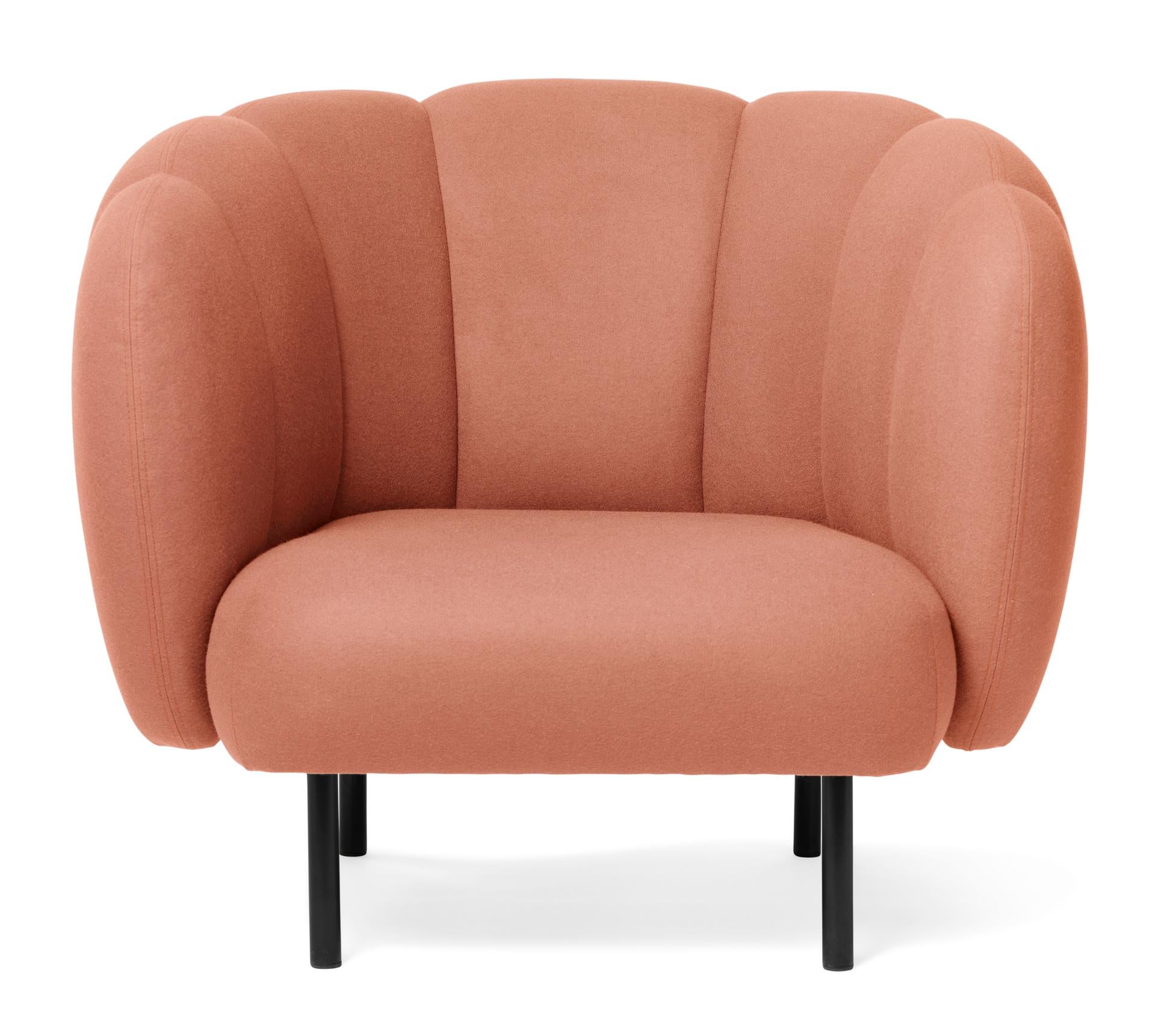 For Sale: Pink (Hero 511) Cape Lounge Chair with Stitches, by Charlotte Høncke from Warm Nordic