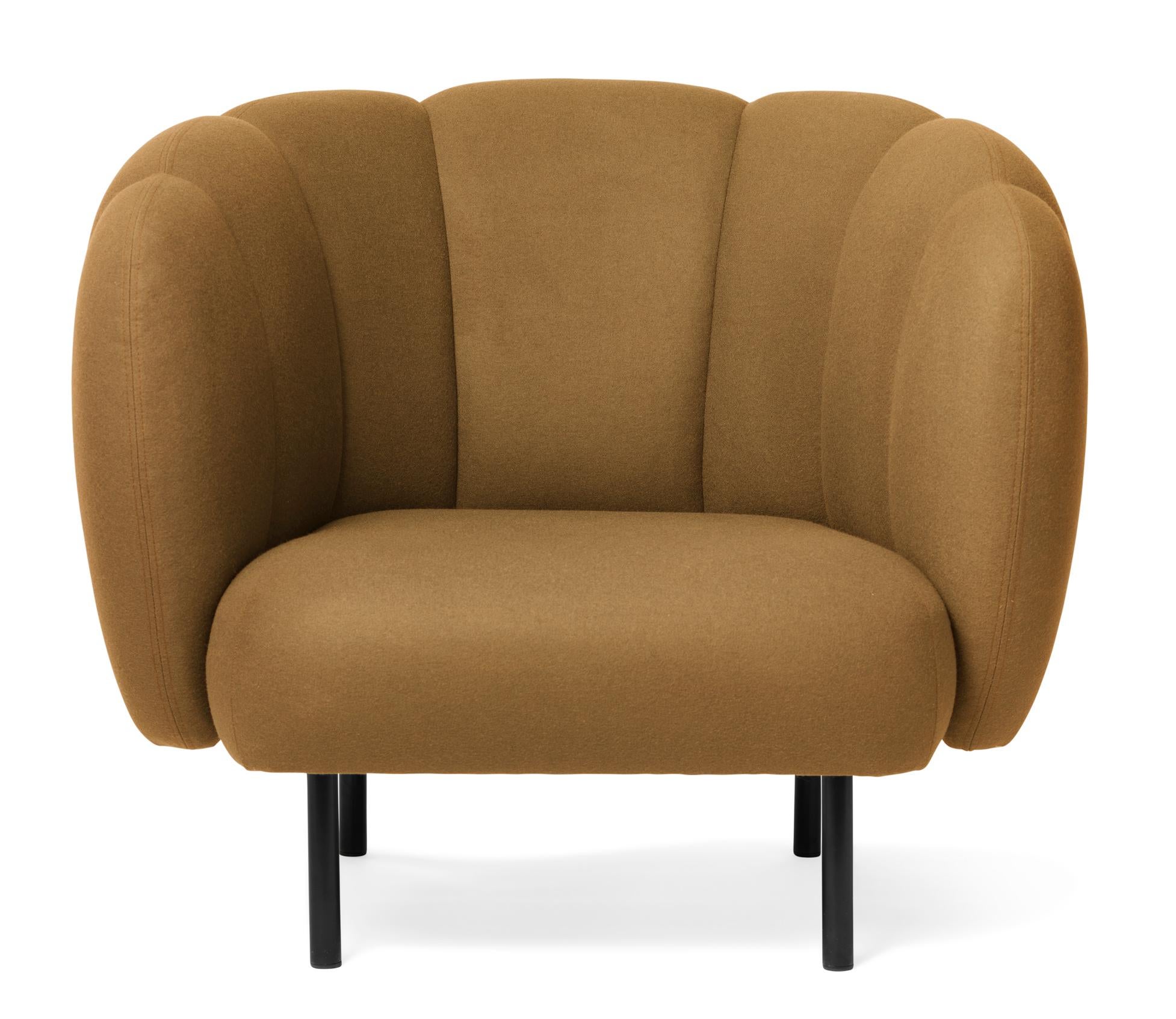 For Sale: Green (Hero 981) Cape Lounge Chair with Stitches, by Charlotte Høncke from Warm Nordic