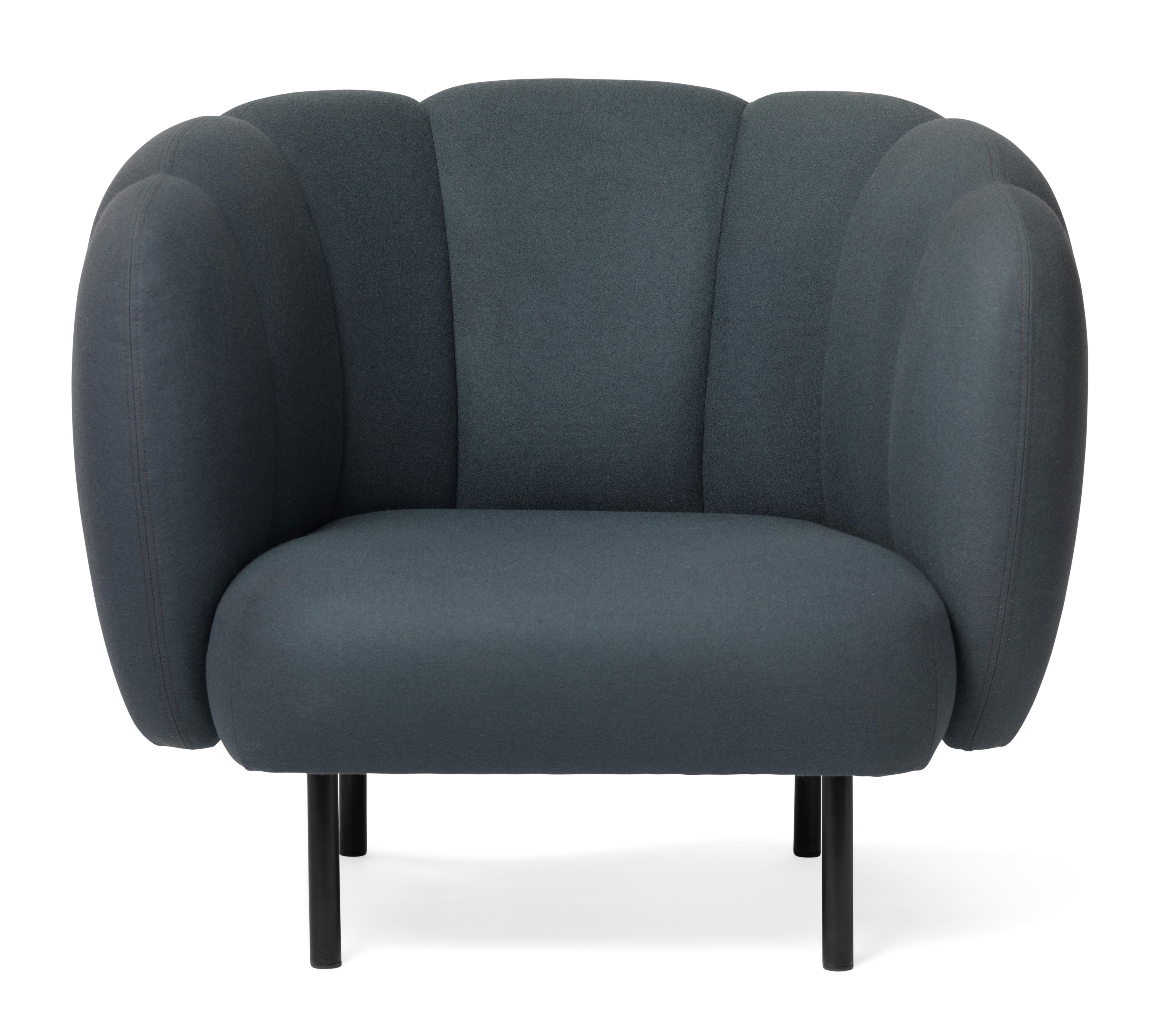 For Sale: Blue (Hero 991) Cape Lounge Chair with Stitches, by Charlotte Høncke from Warm Nordic