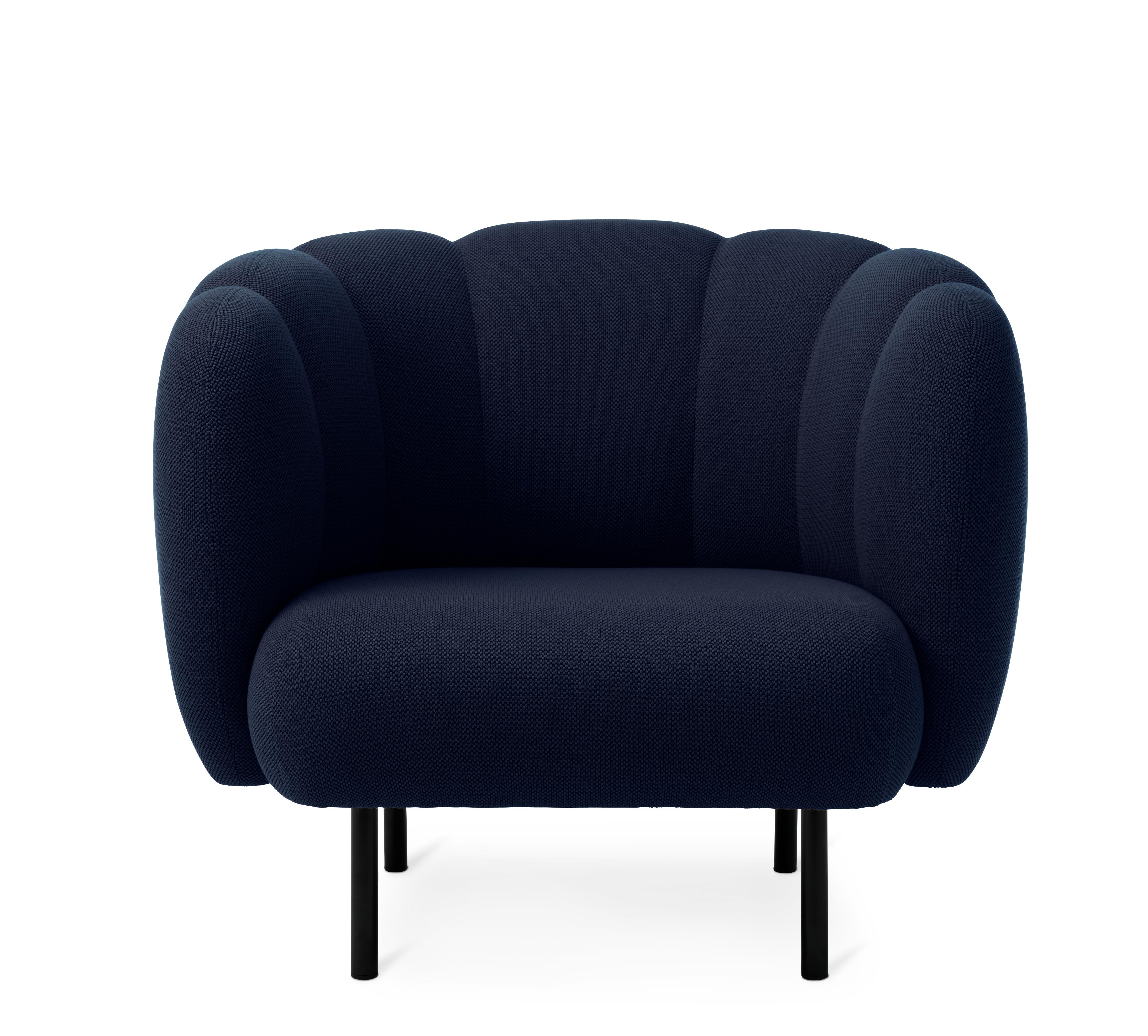 For Sale: Blue (Merit 005) Cape Lounge Chair with Stitches, by Charlotte Høncke from Warm Nordic