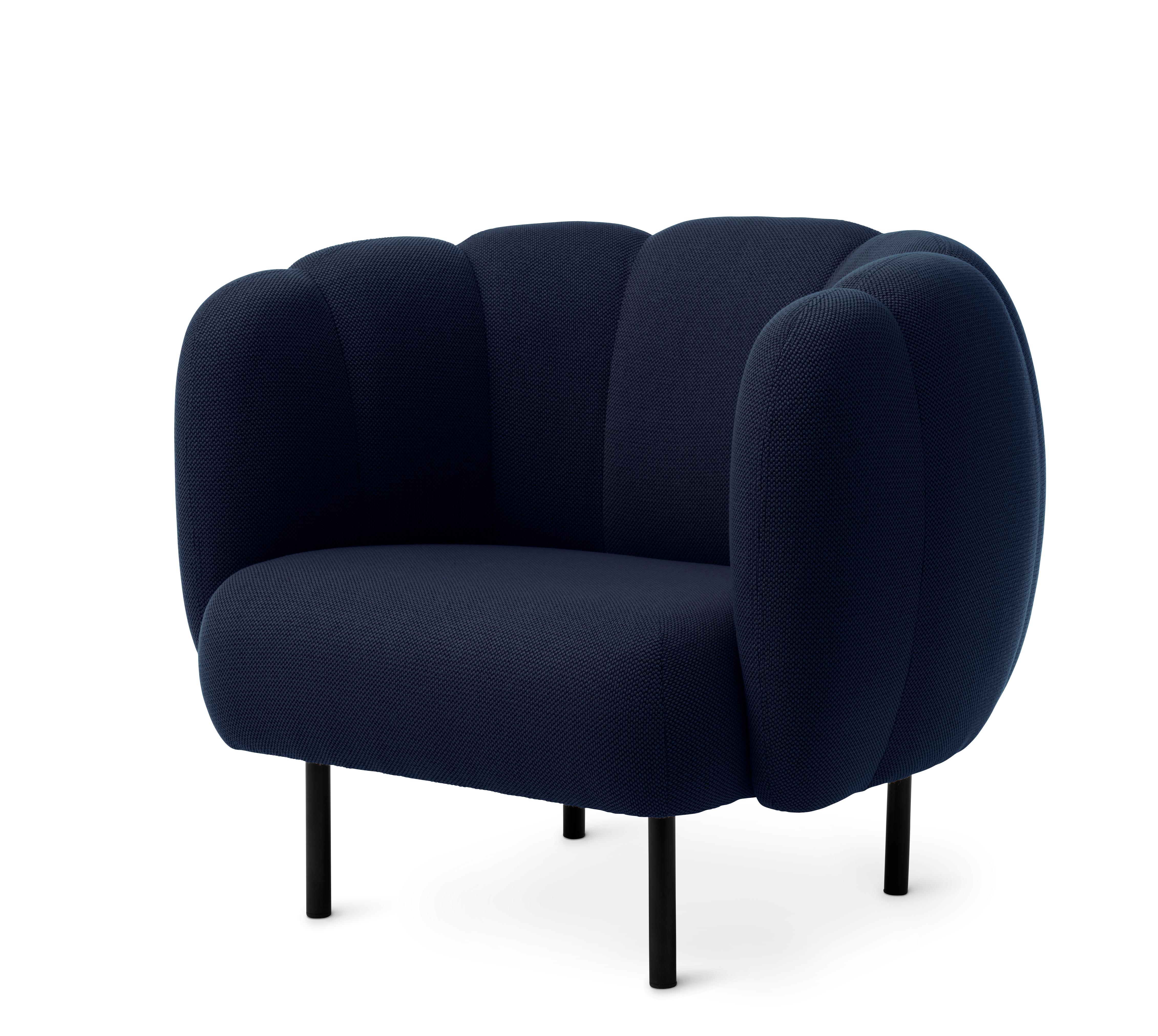 For Sale: Blue (Merit 005) Cape Lounge Chair with Stitches, by Charlotte Høncke from Warm Nordic 2