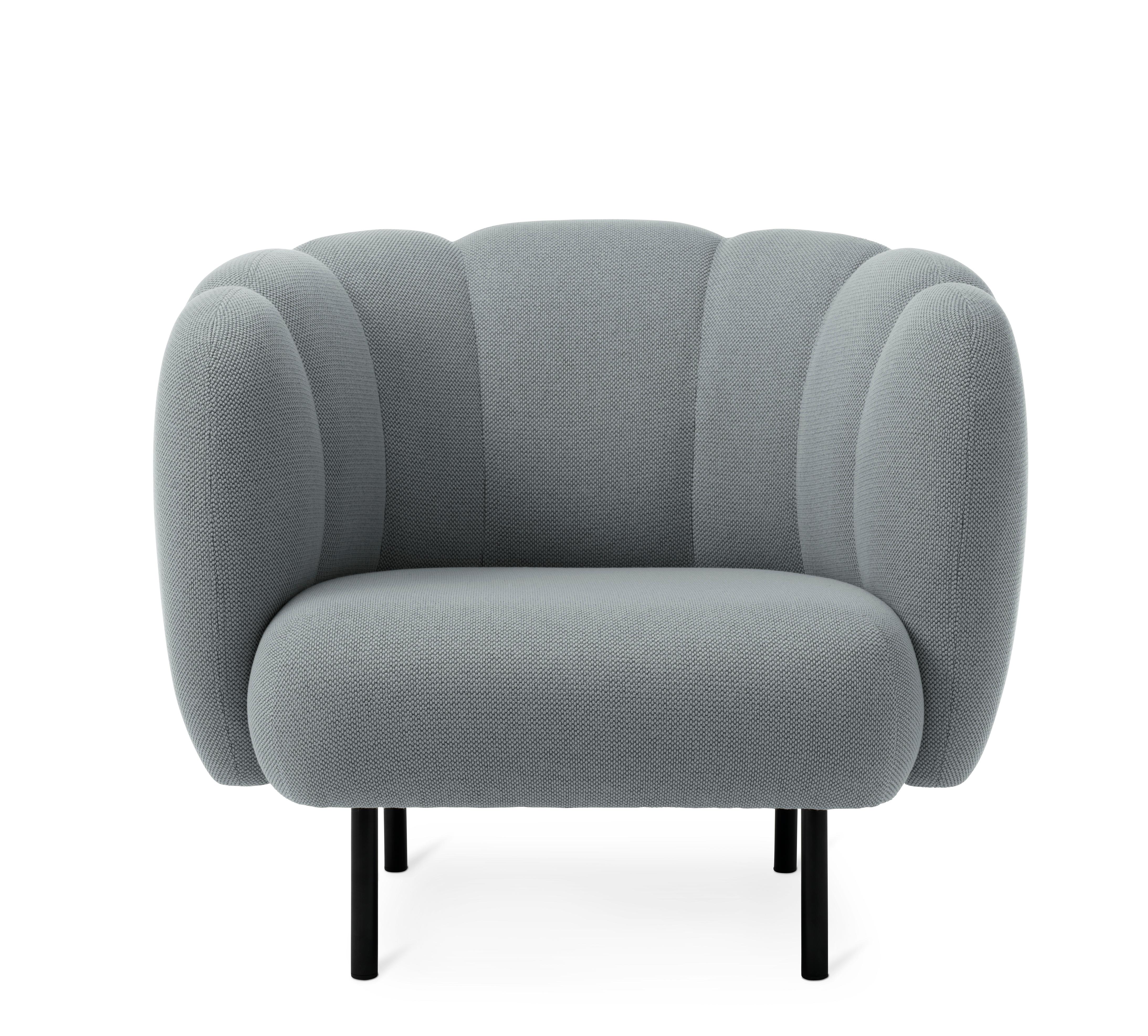 For Sale: Gray (Merit 016) Cape Lounge Chair with Stitches, by Charlotte Høncke from Warm Nordic