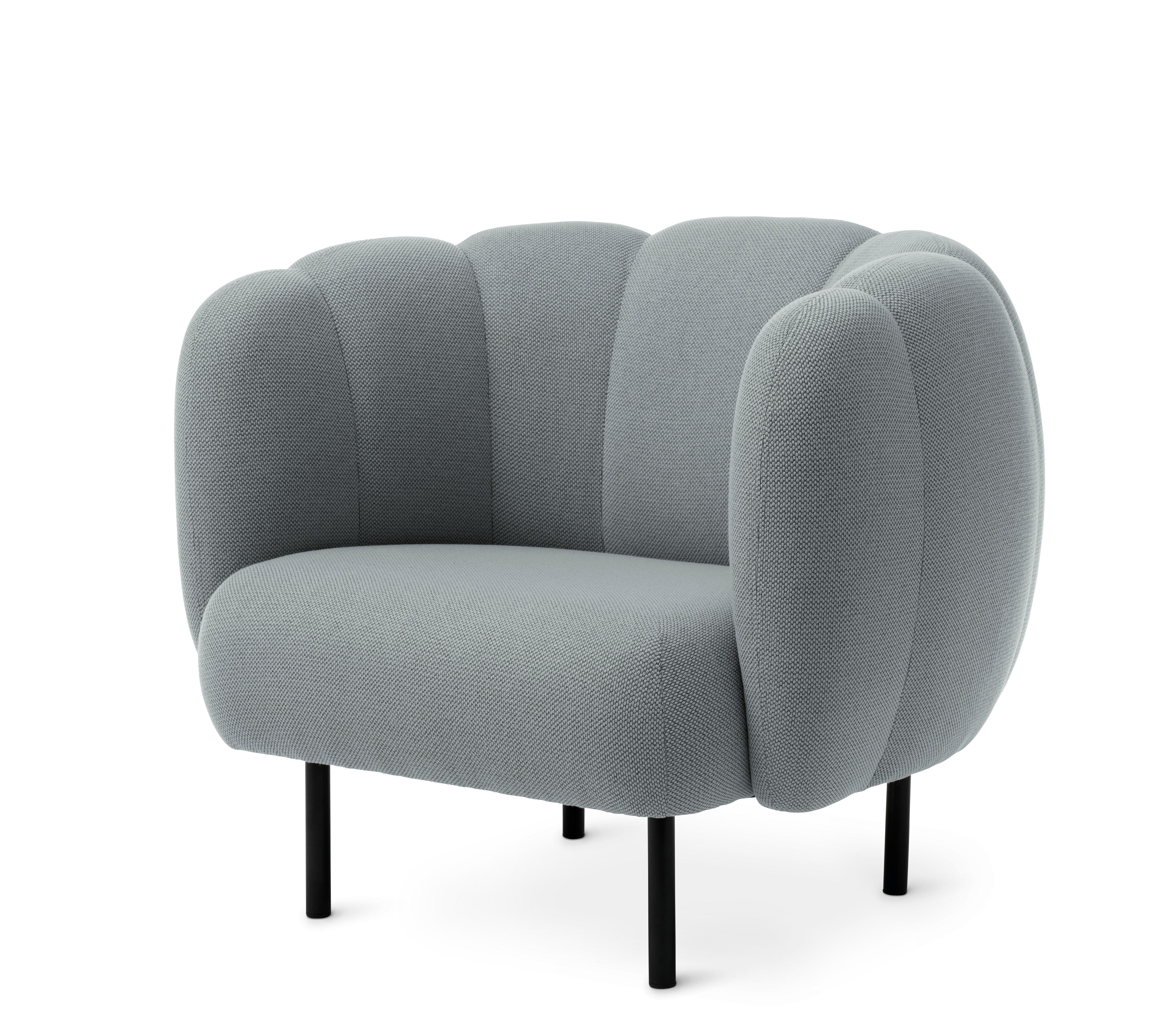 For Sale: Gray (Merit 016) Cape Lounge Chair with Stitches, by Charlotte Høncke from Warm Nordic 2
