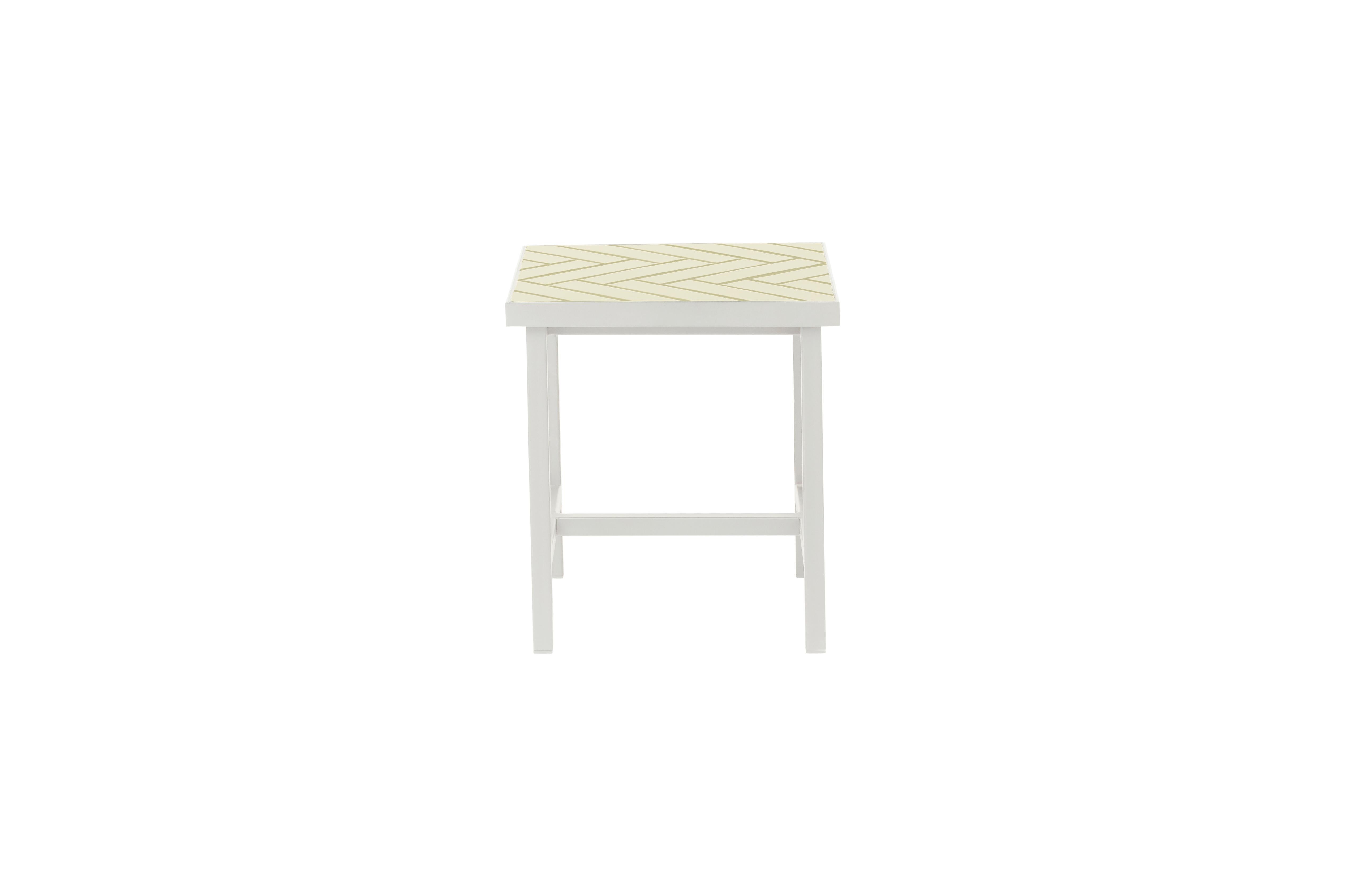 For Sale: Yellow (Butter yellow) Herringbone Side Table, by Charlotte Høncke from Warm Nordic 2