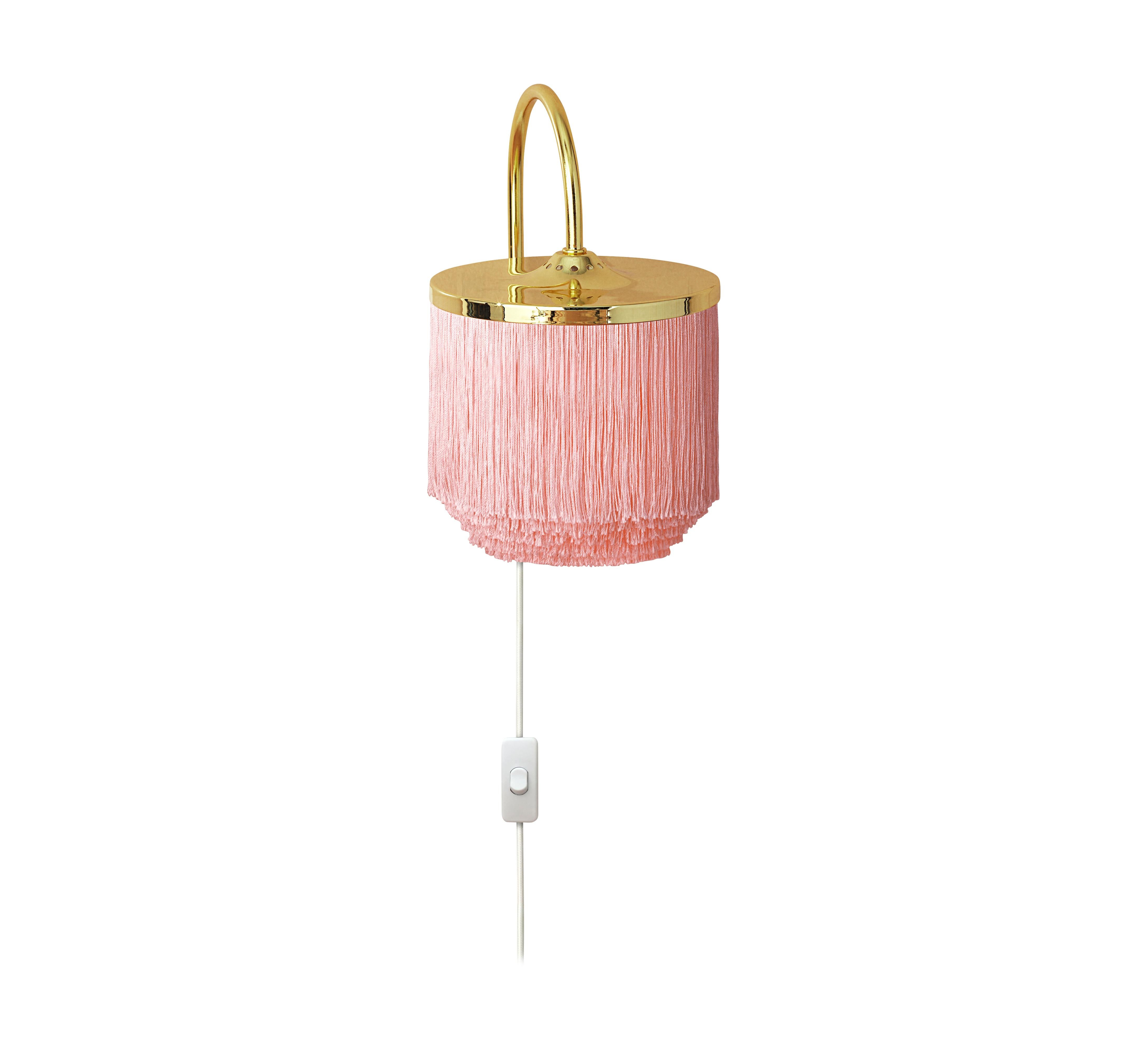 For Sale: Pink (Pale Pink) Fringe Wall Lamp, by Hans-Agne Jakobsson from Warm Nordic