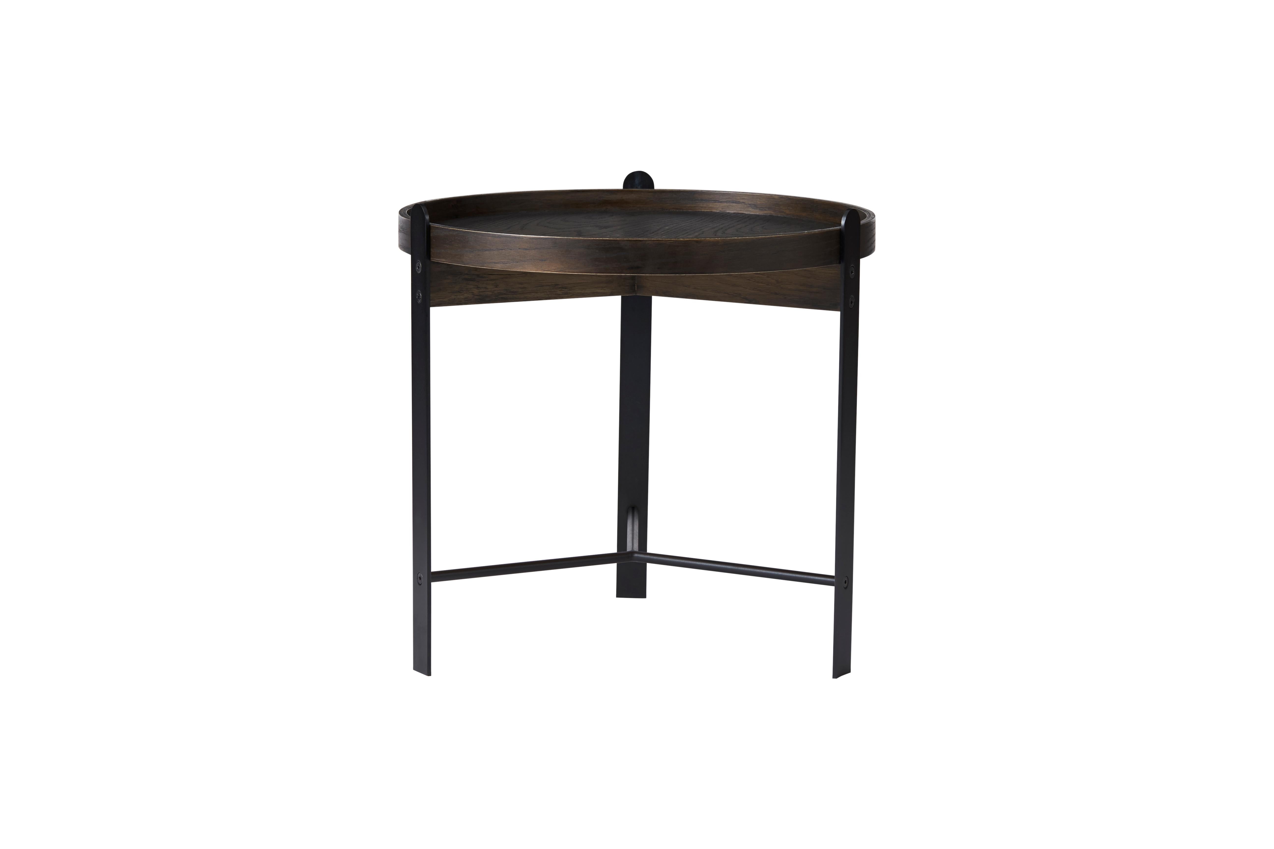 For Sale: Brown (Smoked Oak/Black) Compose Side Table, by Charlotte Høncke from Warm Nordic