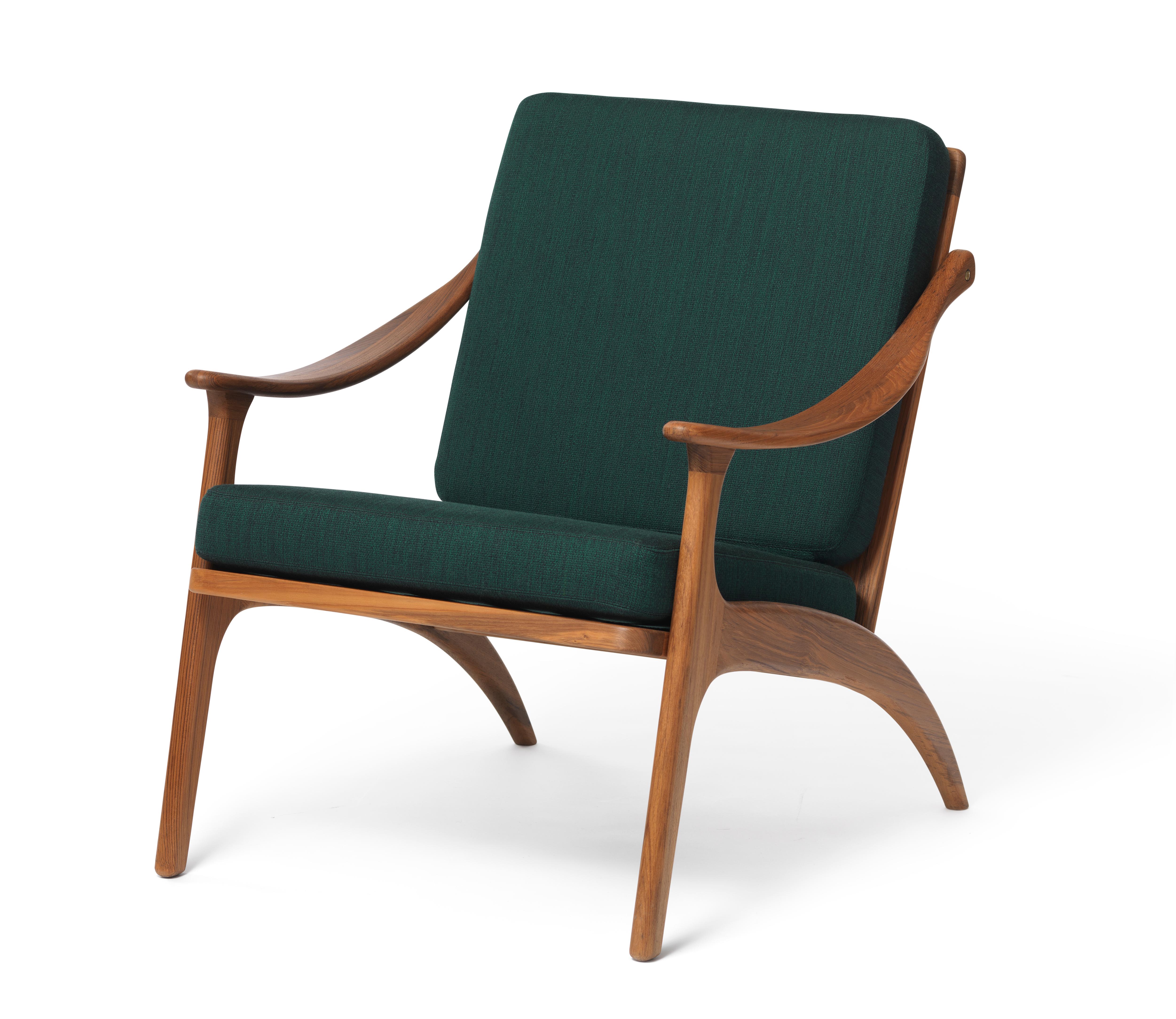 For Sale: Green (Balder 982) Lean Back Monochrome Lounge Chair in Teak, by Arne Hovmand-Olsen from Warm
