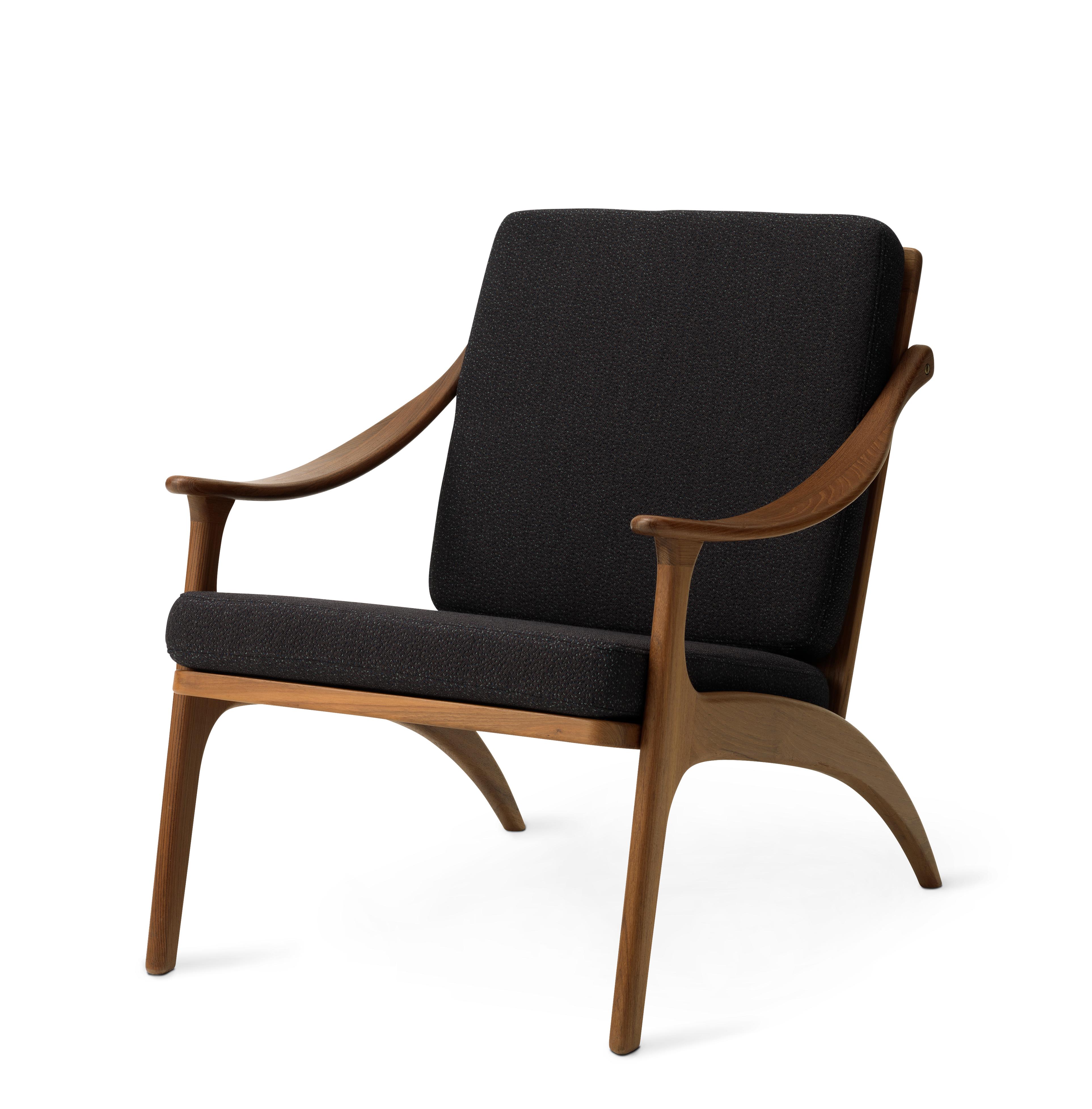 For Sale: Gray (Sprinkles 294) Lean Back Monochrome Lounge Chair in Teak, by Arne Hovmand-Olsen from Warm