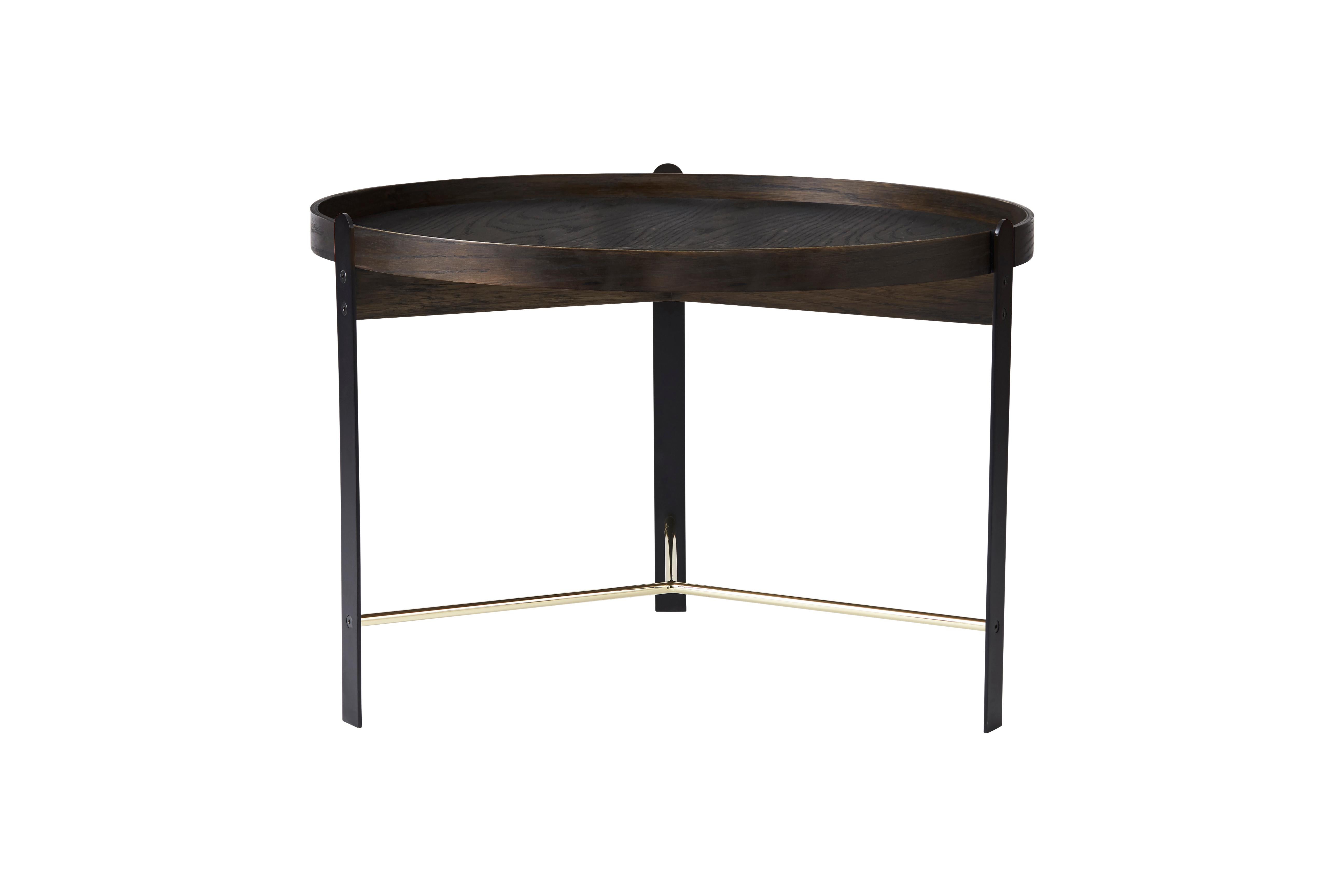 For Sale: Brown (Smoked Oak/Brass/Black) Compose Coffee Table, by Charlotte Høncke from Warm Nordic