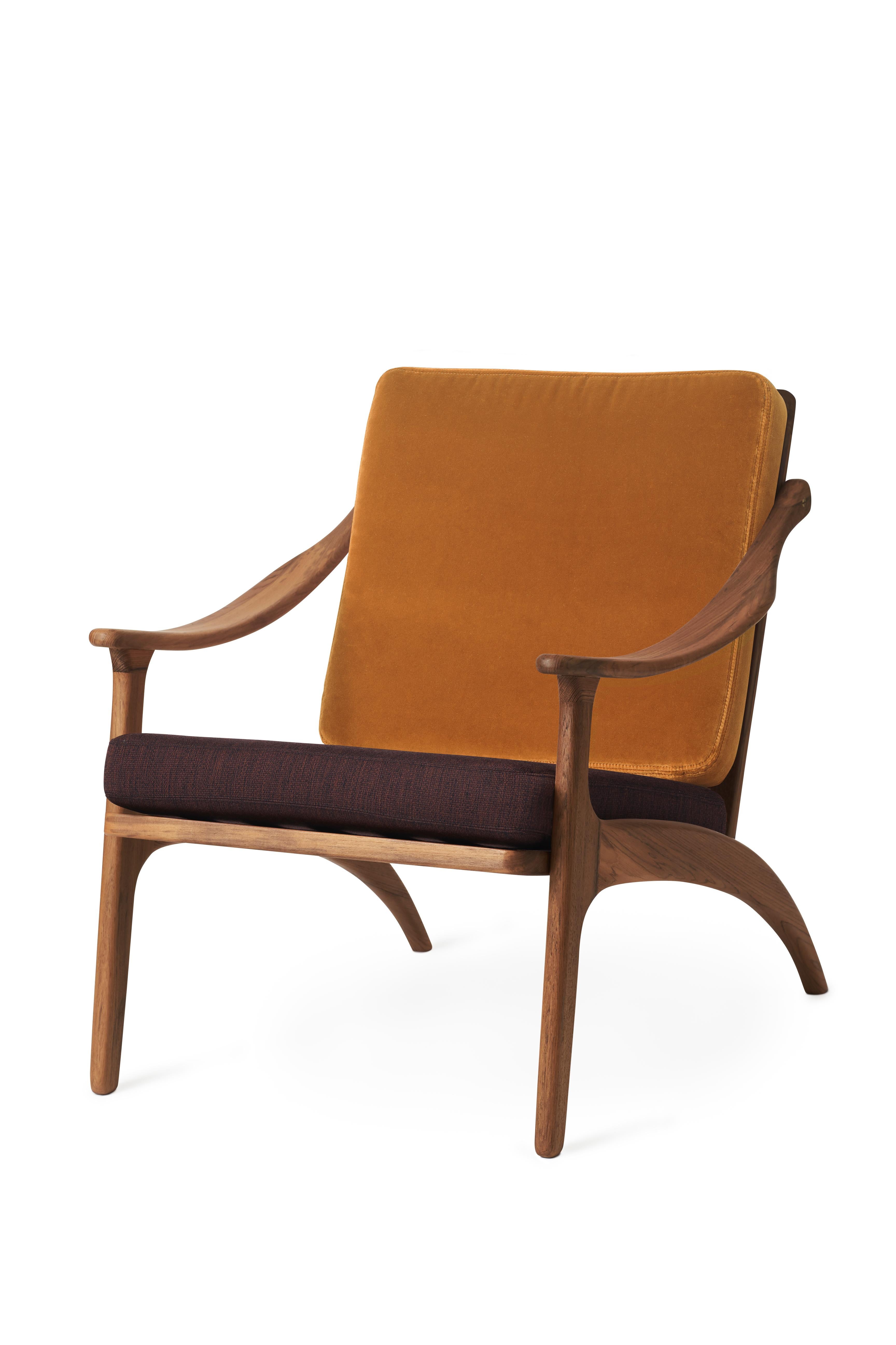 For Sale: Brown (RitBal 1688,382) Lean Back Lounge Two-Tone Chair in Teak, by Arne Hovmand-Olsen from Warm Nordic