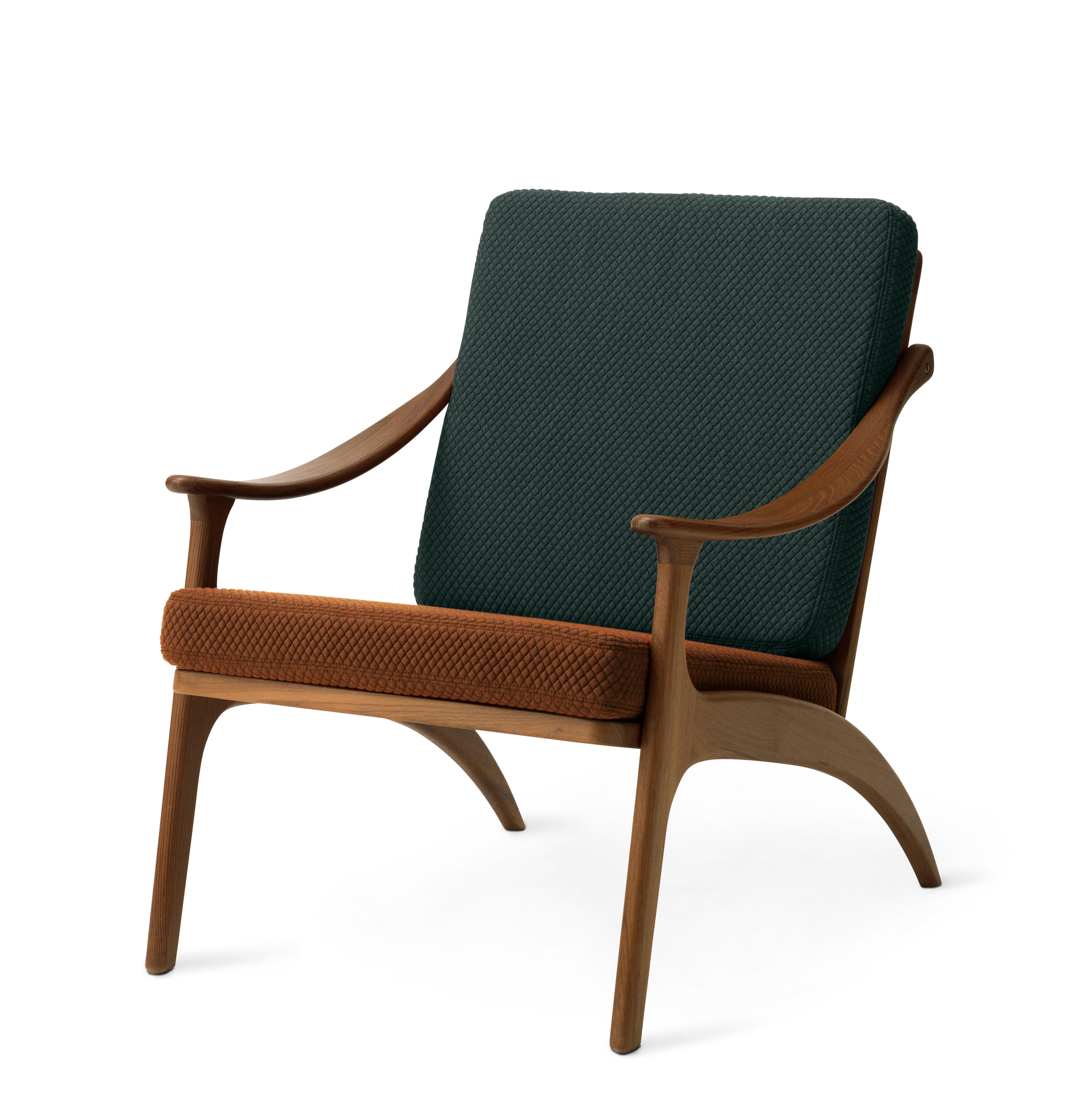 in vendita: Brown (Mosaic 472,972) Sedia Lean Back Lounge bicolore in teak, di Arne Hovmand-Olsen da Warm Nordic