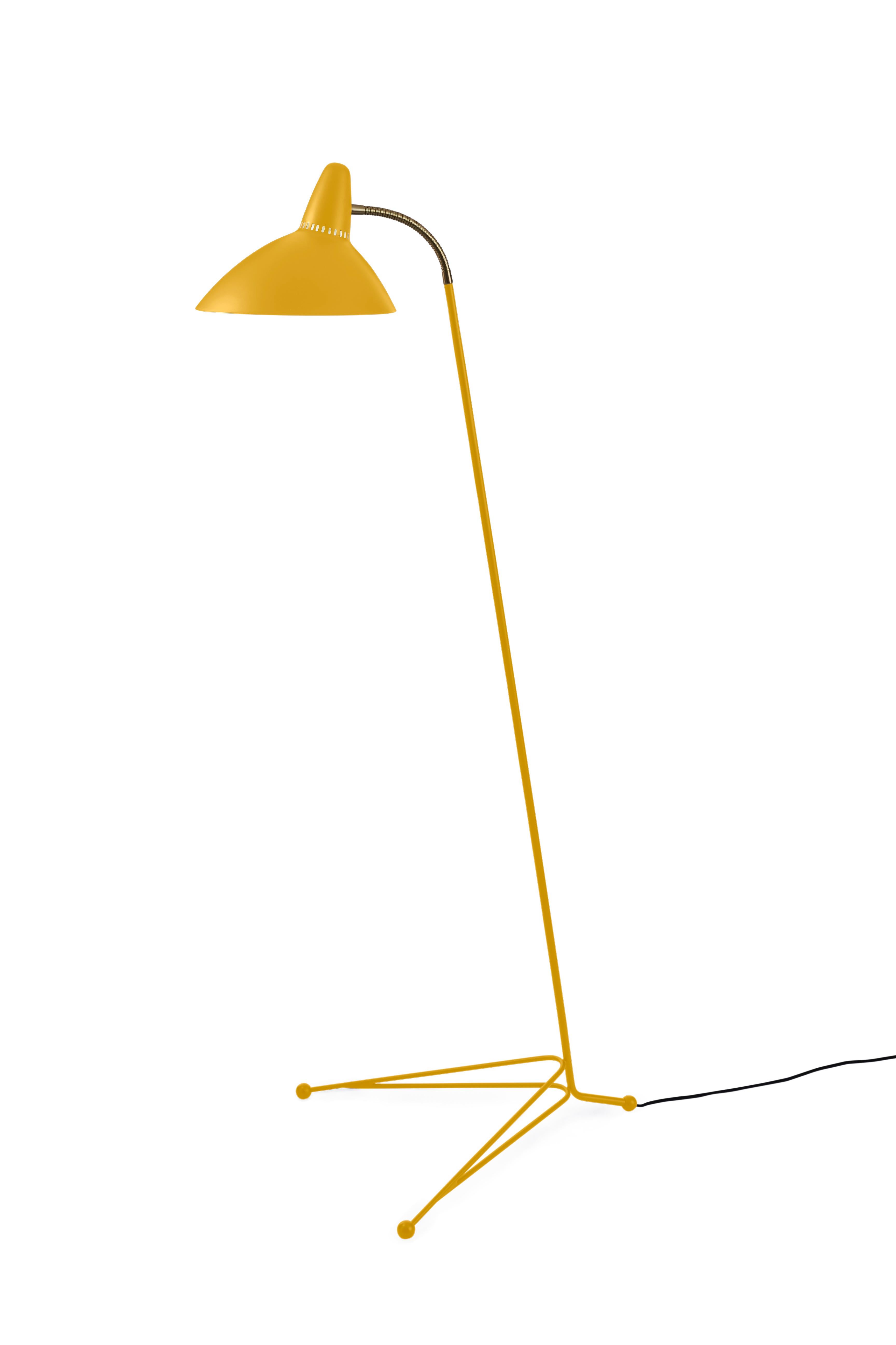 For Sale: Yellow (Honey Yellow) Lightsome Floor Lamp, by Svend Aage Holm Sorensen from Warm Nordic