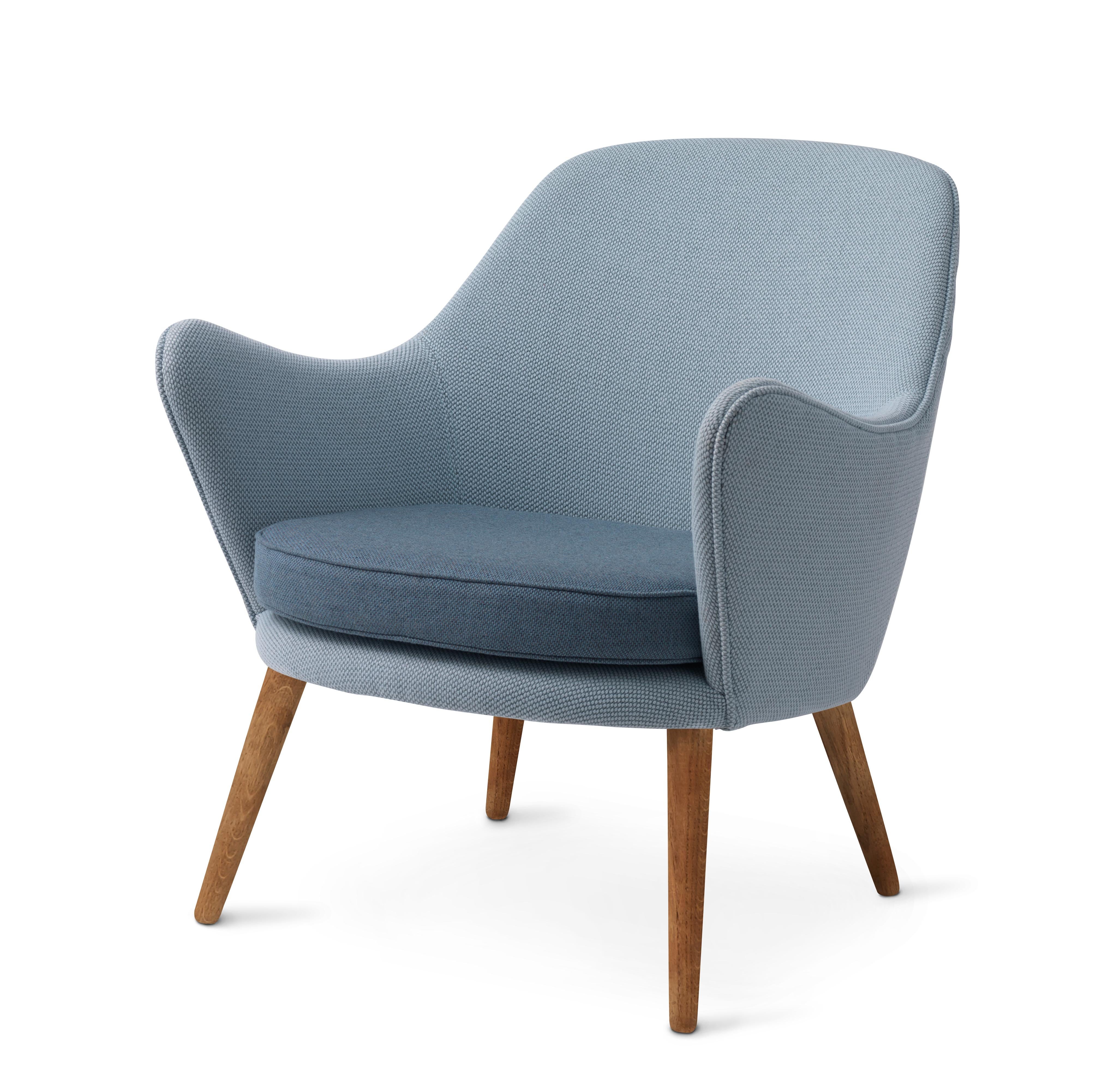 For Sale: Blue (Merit014/Rewool 768) Dwell Lounge Chair, by Hans Olsen from Warm Nordic 2