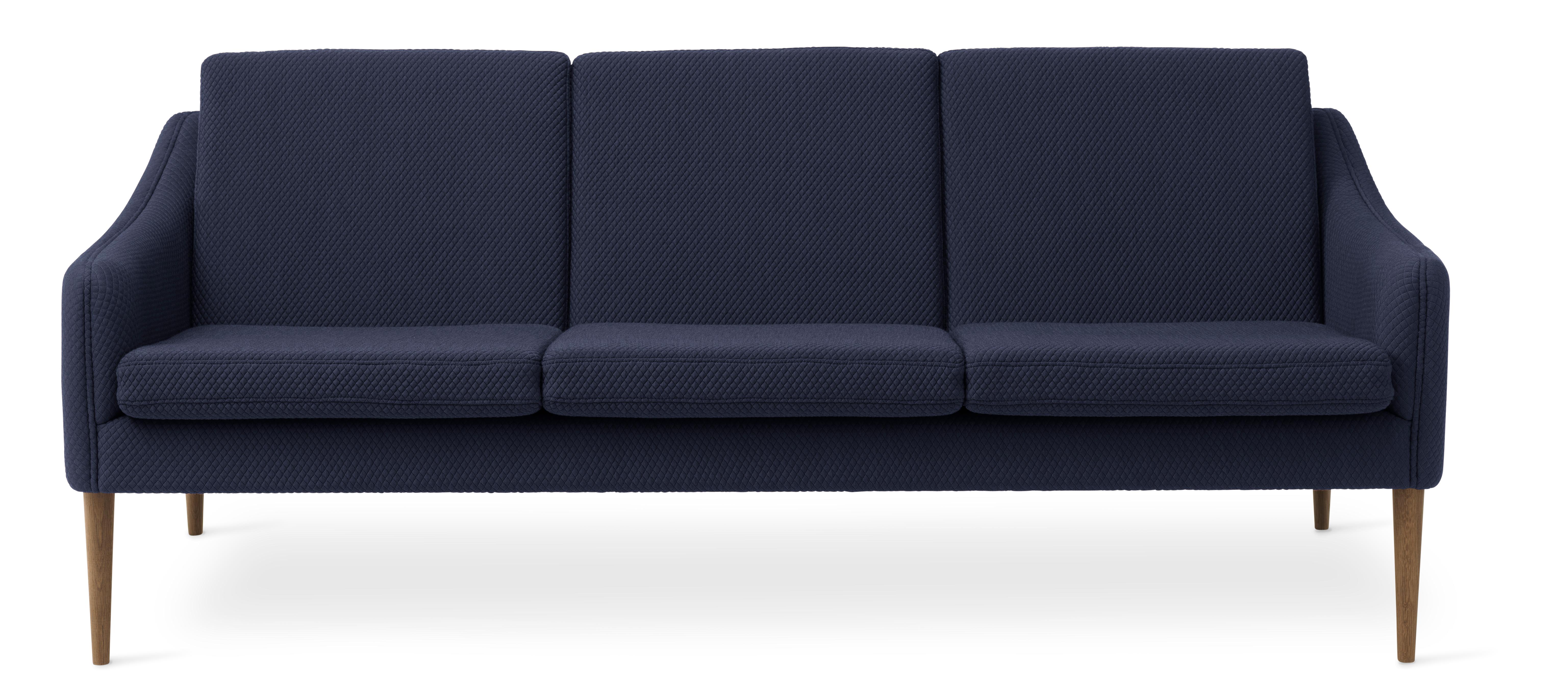 For Sale: Blue (Mosaic 692) Mr. Olsen 3-Seat Sofa with Smoked Oak Legs, by Hans Olsen from Warm Nordic