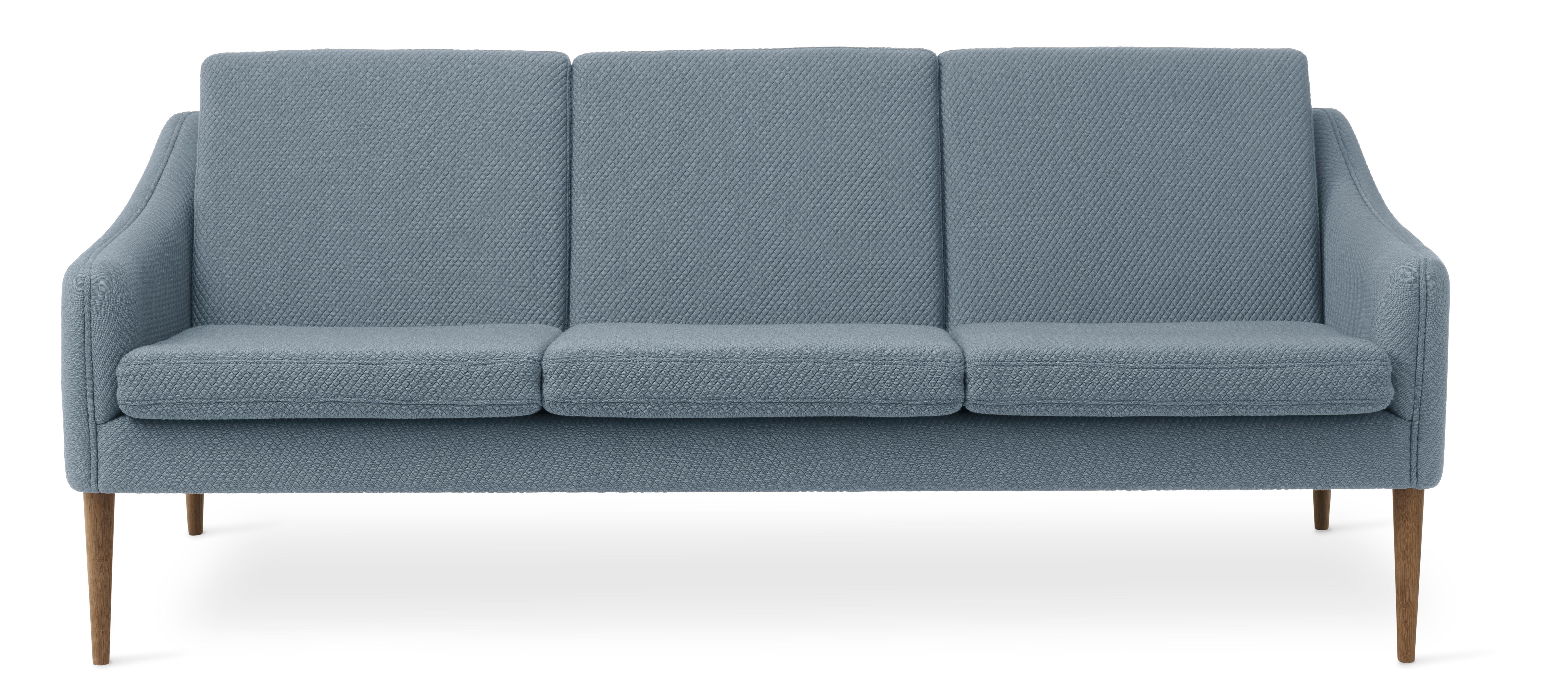 For Sale: Blue (Mosaic 722) Mr. Olsen 3-Seat Sofa with Smoked Oak Legs, by Hans Olsen from Warm Nordic