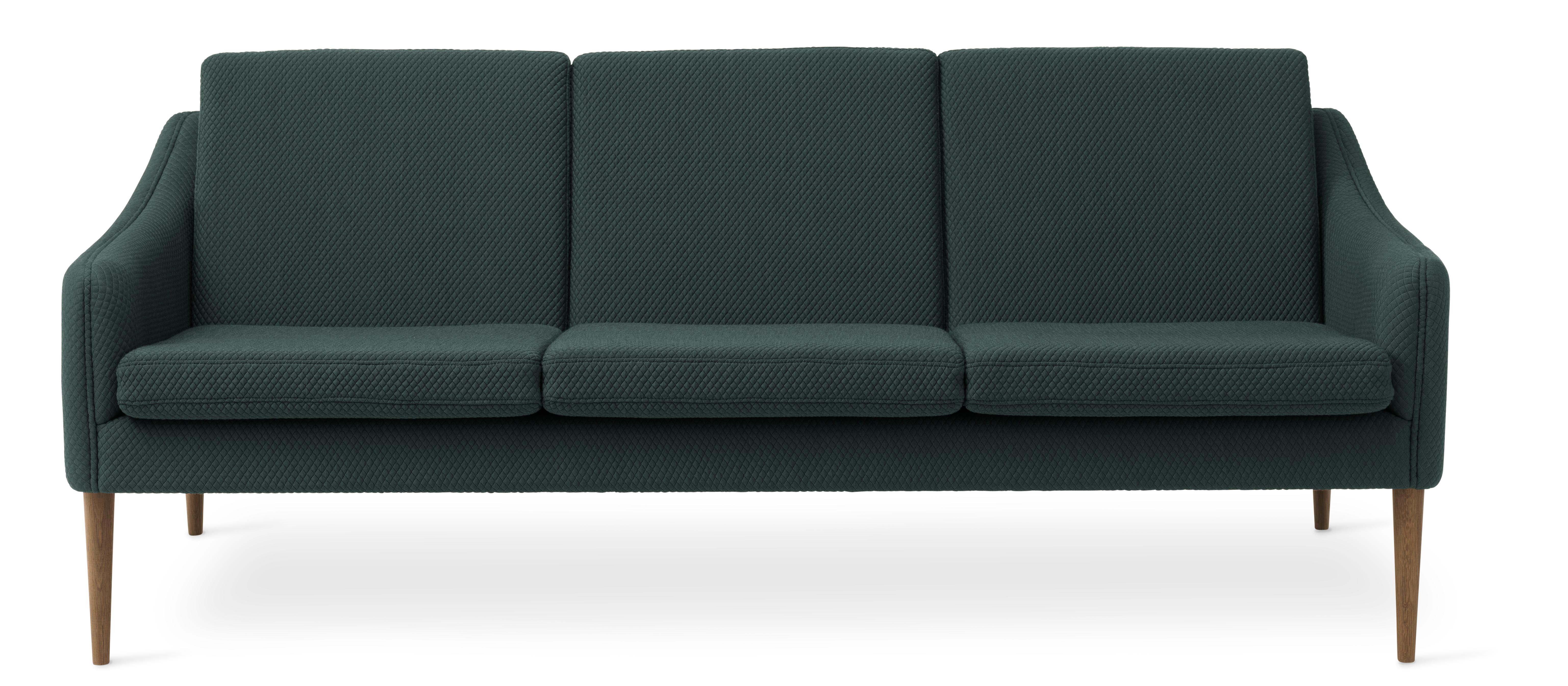 For Sale: Green (Mosaic 972) Mr. Olsen 3-Seat Sofa with Smoked Oak Legs, by Hans Olsen from Warm Nordic