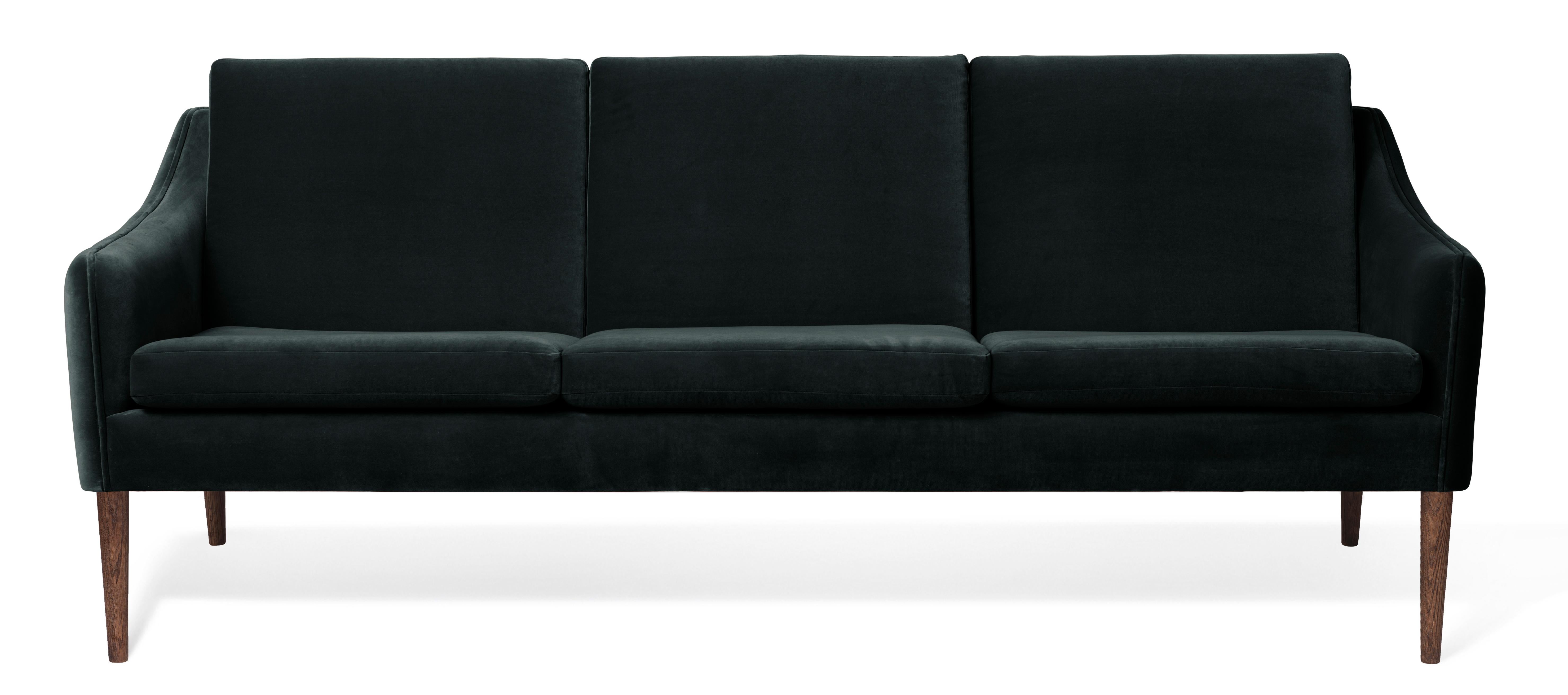 For Sale: Green (Ritz 0705) Mr. Olsen 3-Seat Sofa with Smoked Oak Legs, by Hans Olsen from Warm Nordic