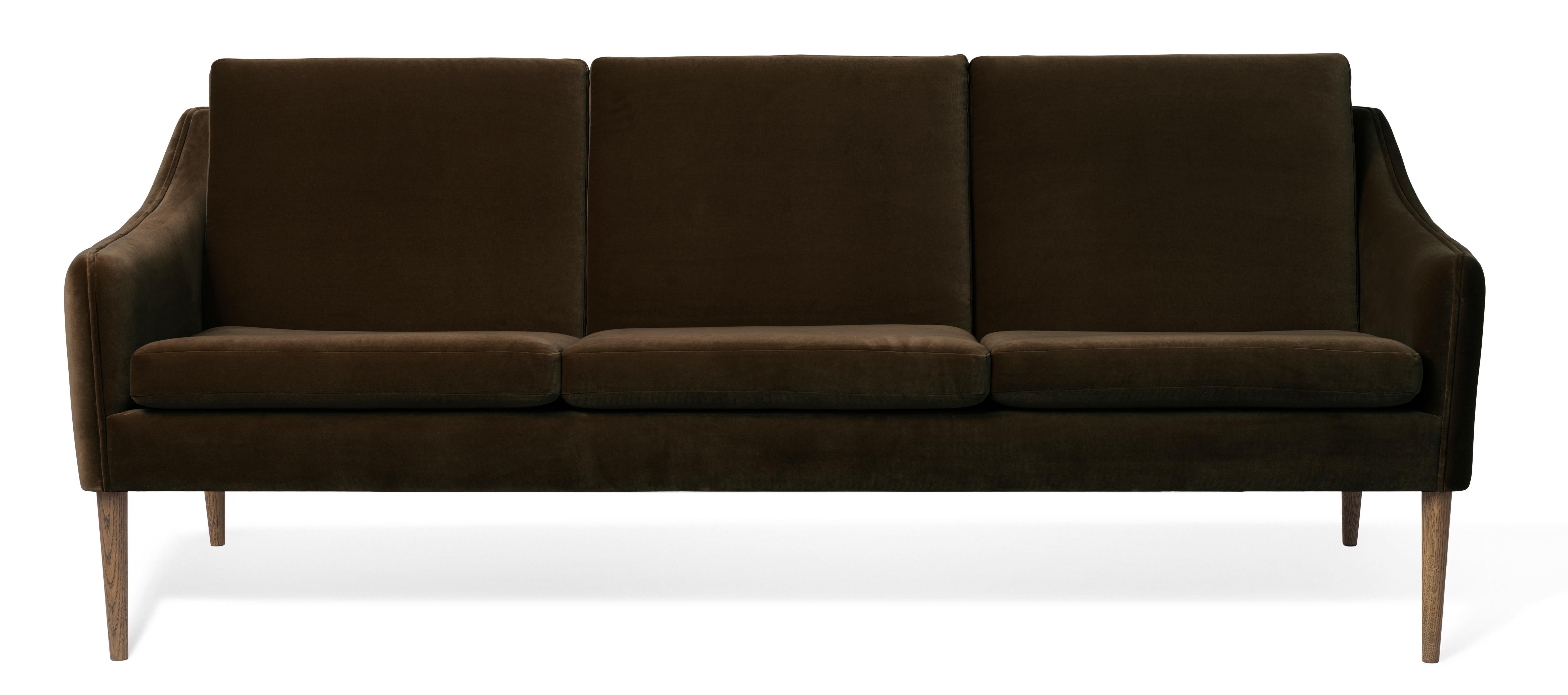 For Sale: Brown (Ritz 8513) Mr. Olsen 3-Seat Sofa with Smoked Oak Legs, by Hans Olsen from Warm Nordic