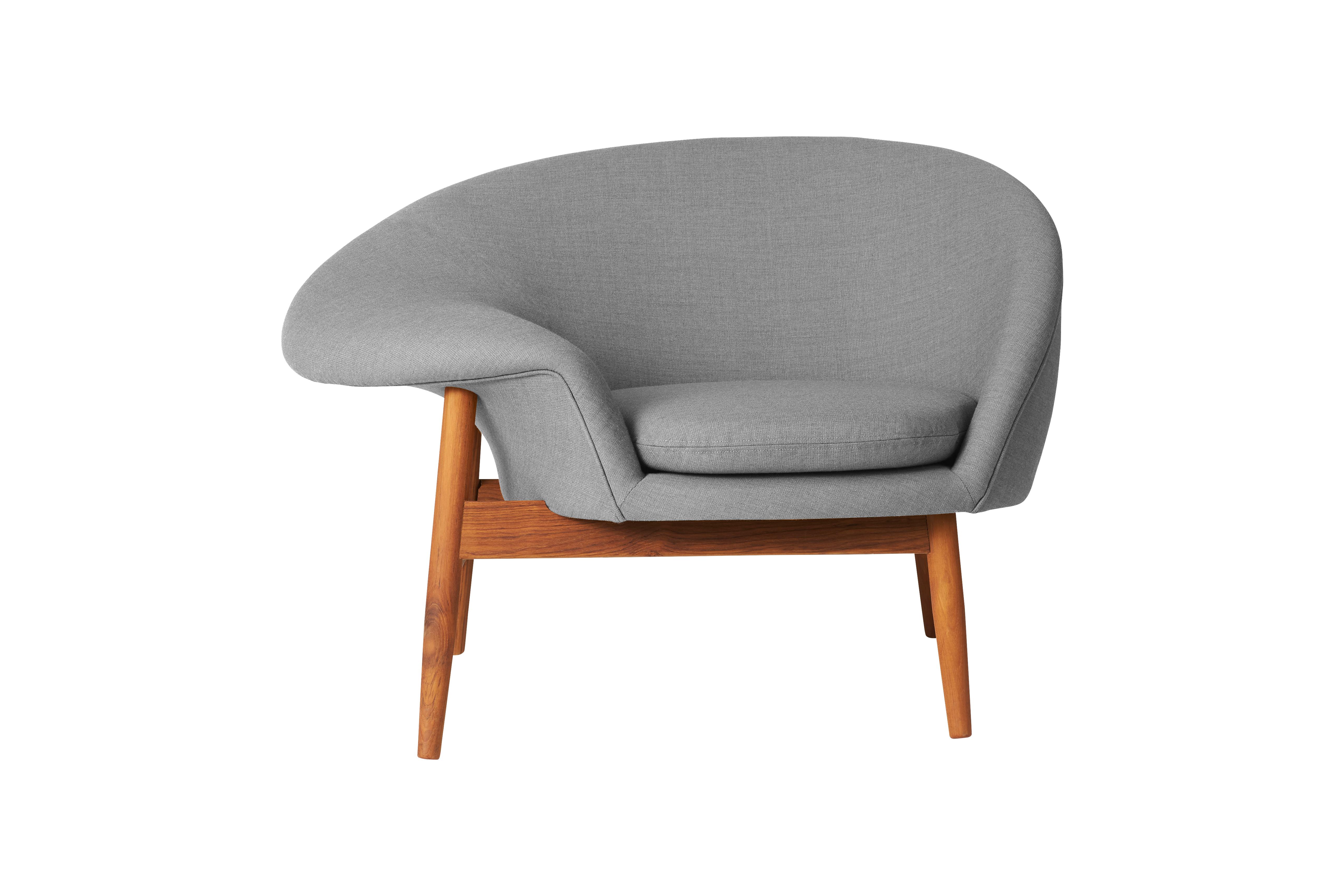 For Sale: Gray (Canvas 134) Fried Egg Monochrome Chair, by Hans Olsen from Warm Nordic